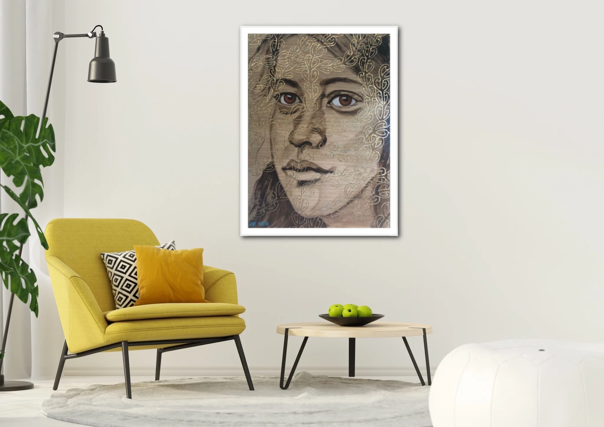 If you email me a photo of your wall I can show you what any of my paintings will look like in your room. INFO@JENNYMEHRTENS.COM