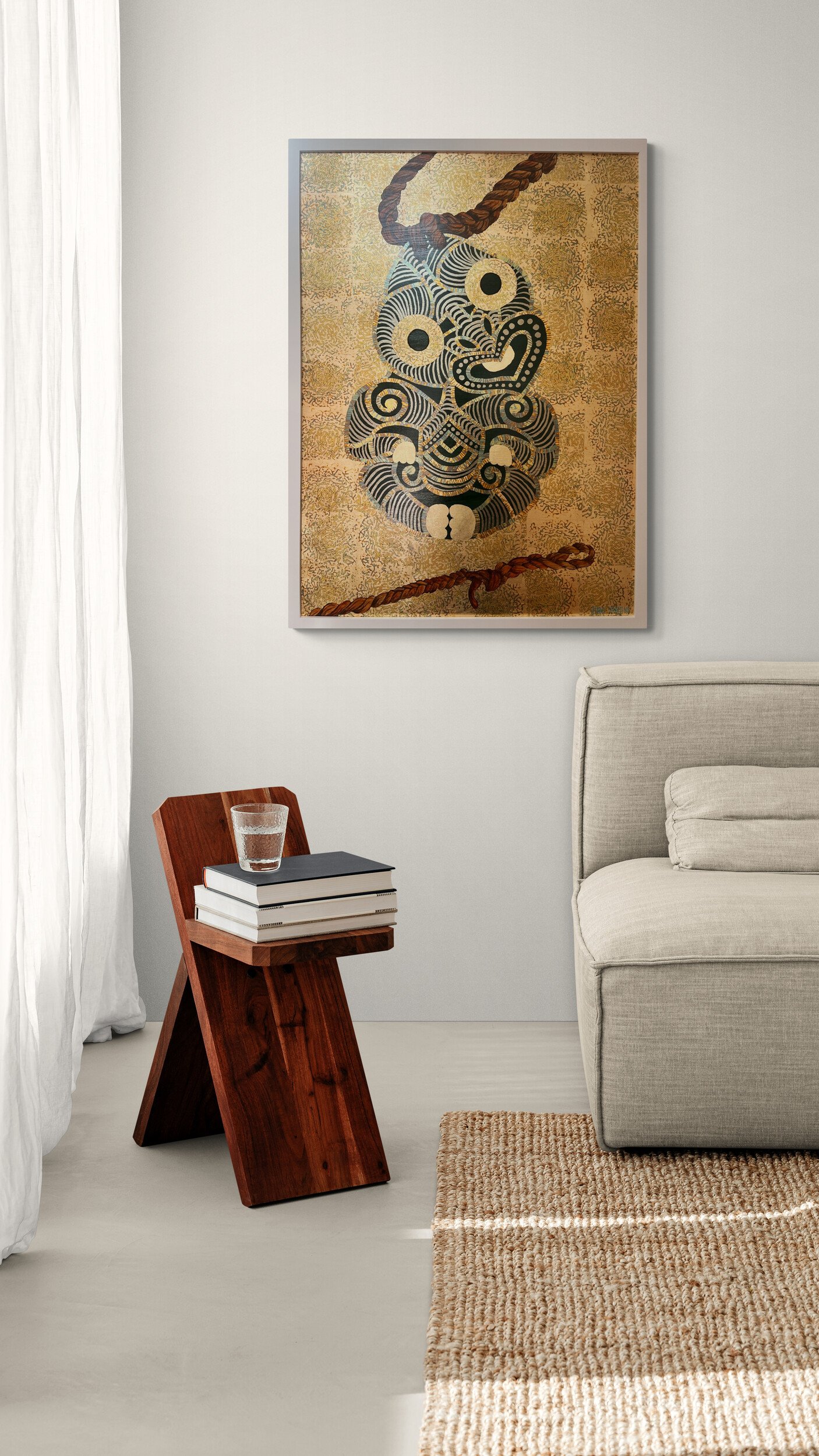 If you email me a photo of your wall I can show you what any of my paintings will look like in your room. JENNYMEHRTENSARTIST@GMAIL.COM