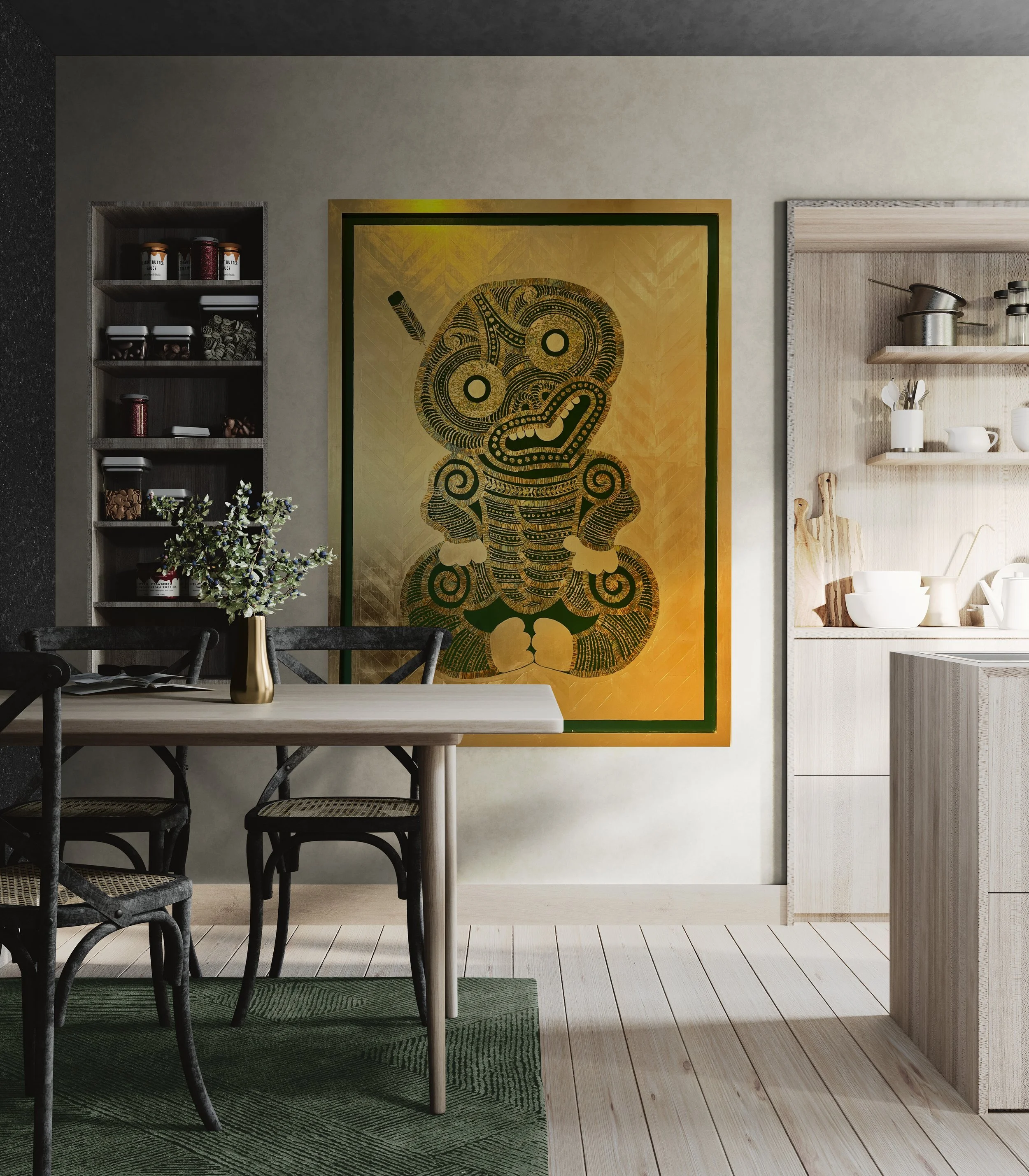  If you email me a photo of your wall I can show you what any of my paintings will look like in your room.  JENNYMEHRTENSARTIST@GMAIL.COM  