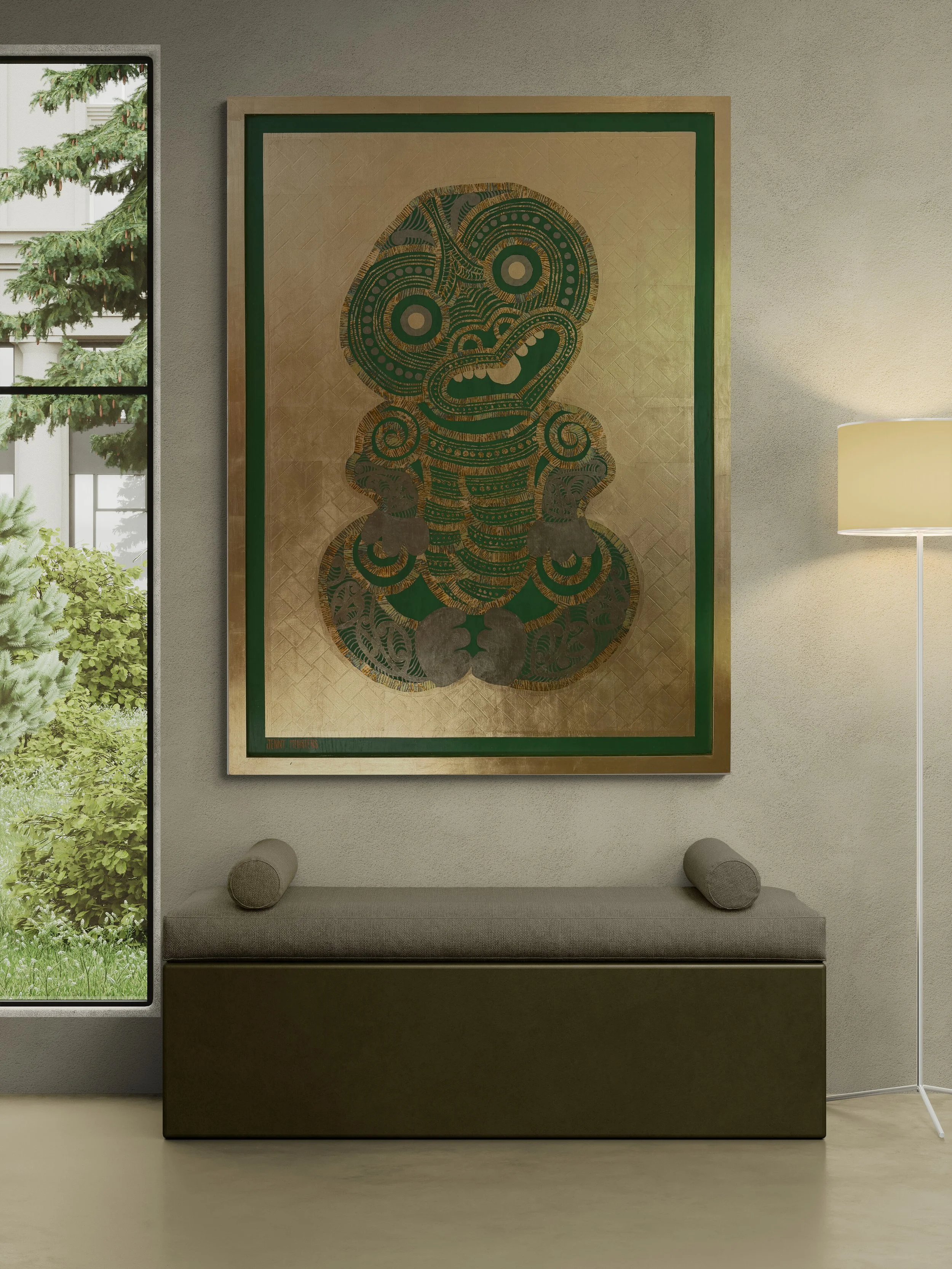  If you email me a photo of your wall I can show you what any of my paintings will look like in your room.  JENNYMEHRTENSARTIST@GMAIL.COM  