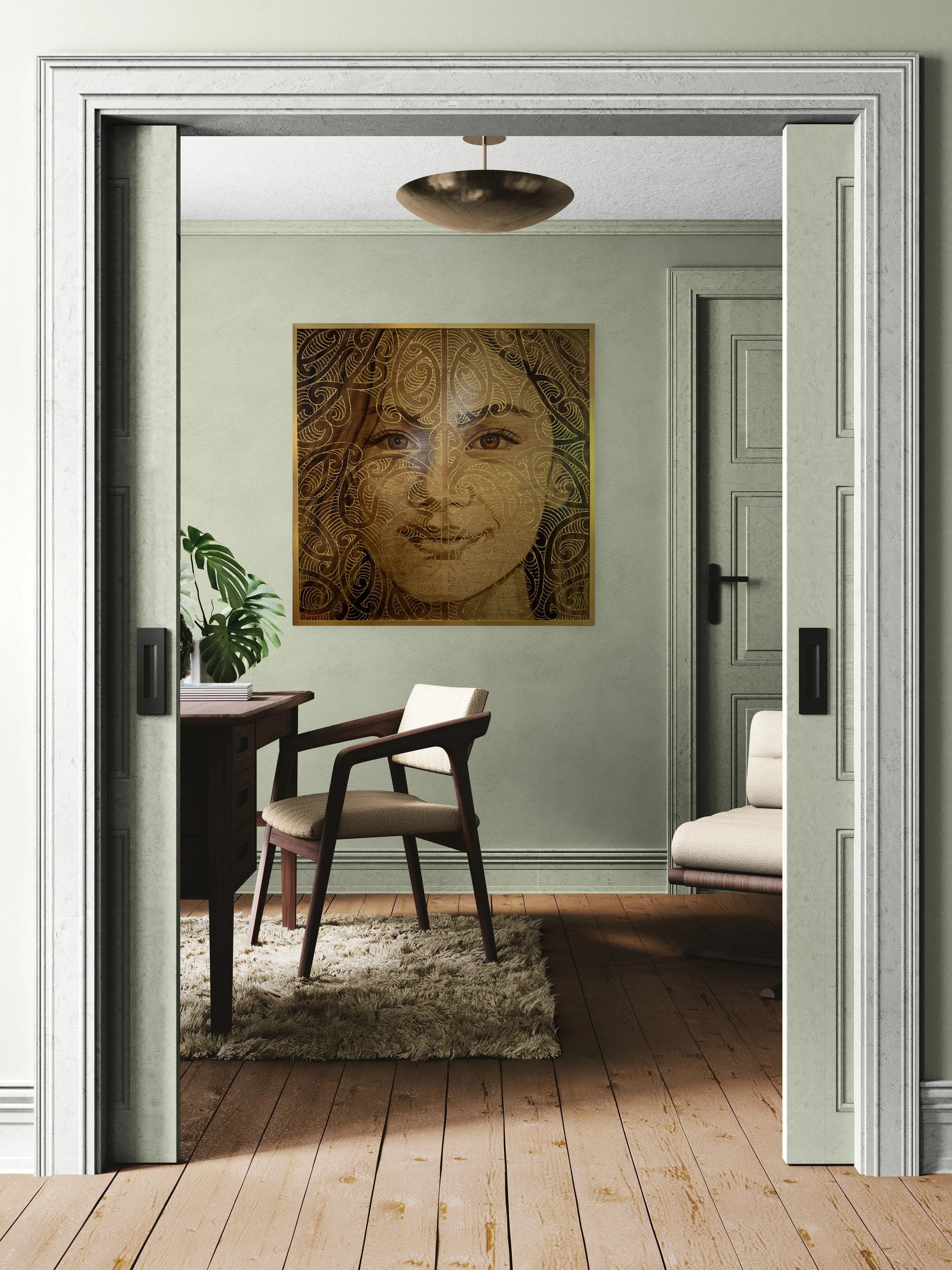  If you email me a photo of your wall I can show you what any of my paintings will look like in your room.  JENNYMEHRTENSARTIST@GMAIL.COM  