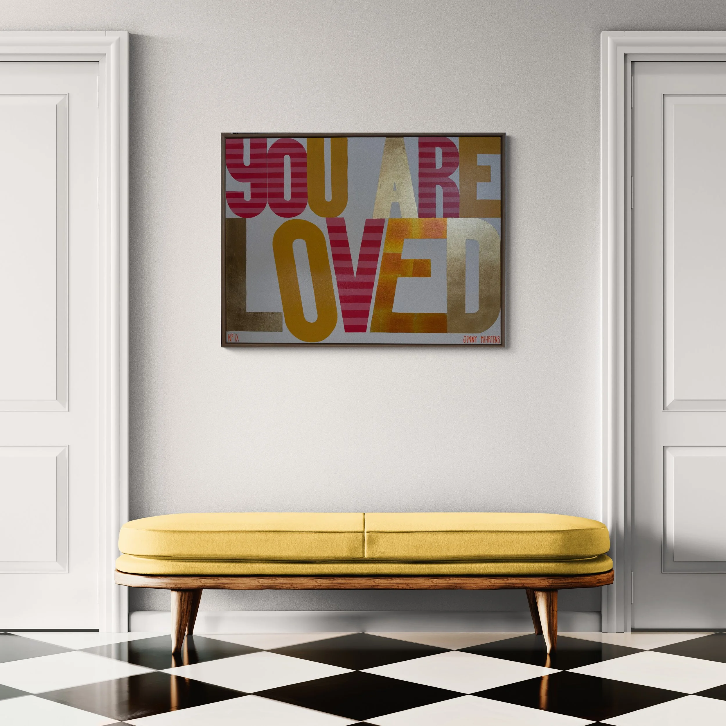    If you email me a photo of your wall I can show you what any of my paintings will look like in your room.  jennymehrtensartist@gmail.com  