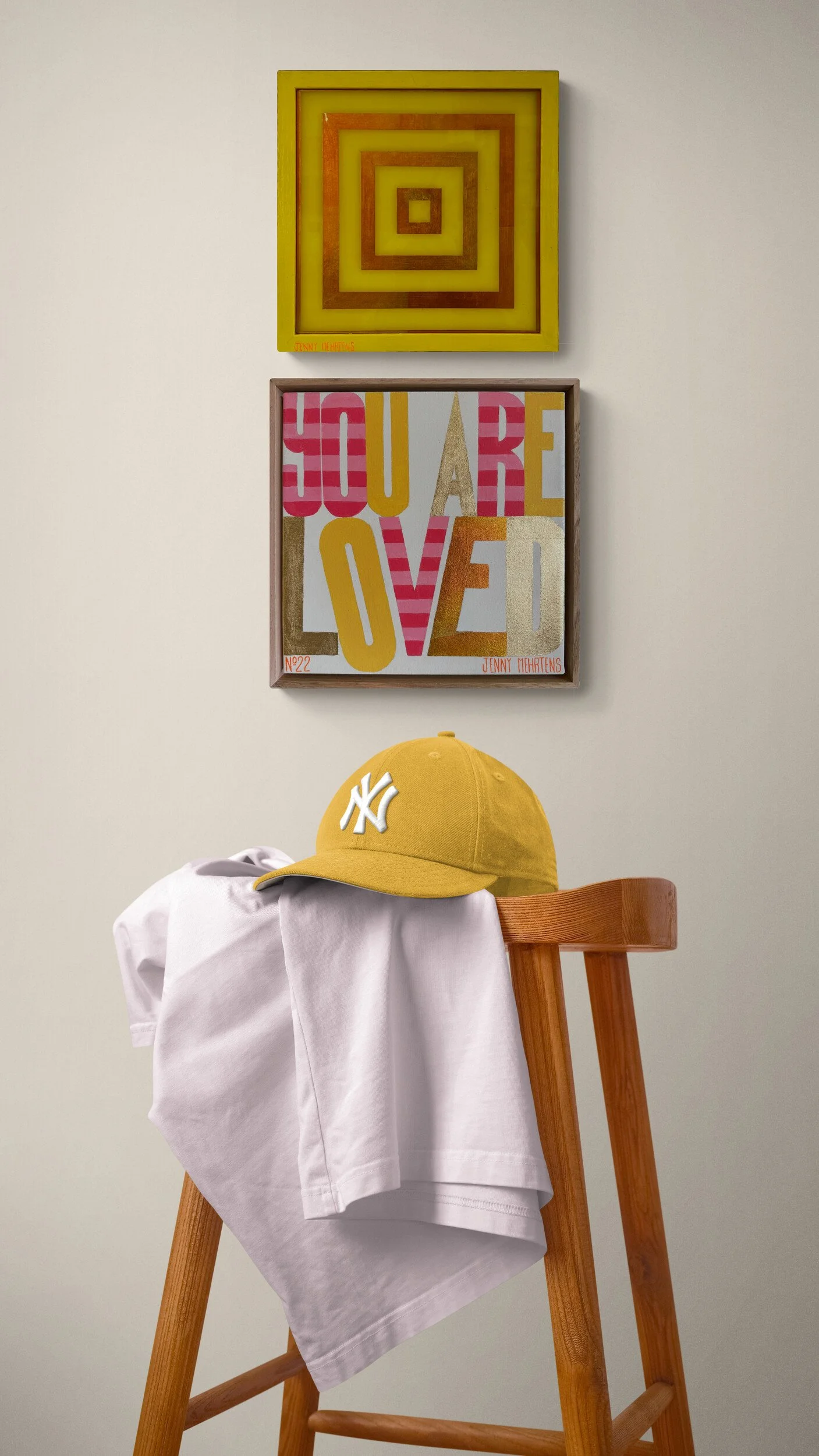  If you email me a photo of your wall I can show you what any of my paintings will look like in your room.  jennymehrtensartist@gmail.com  