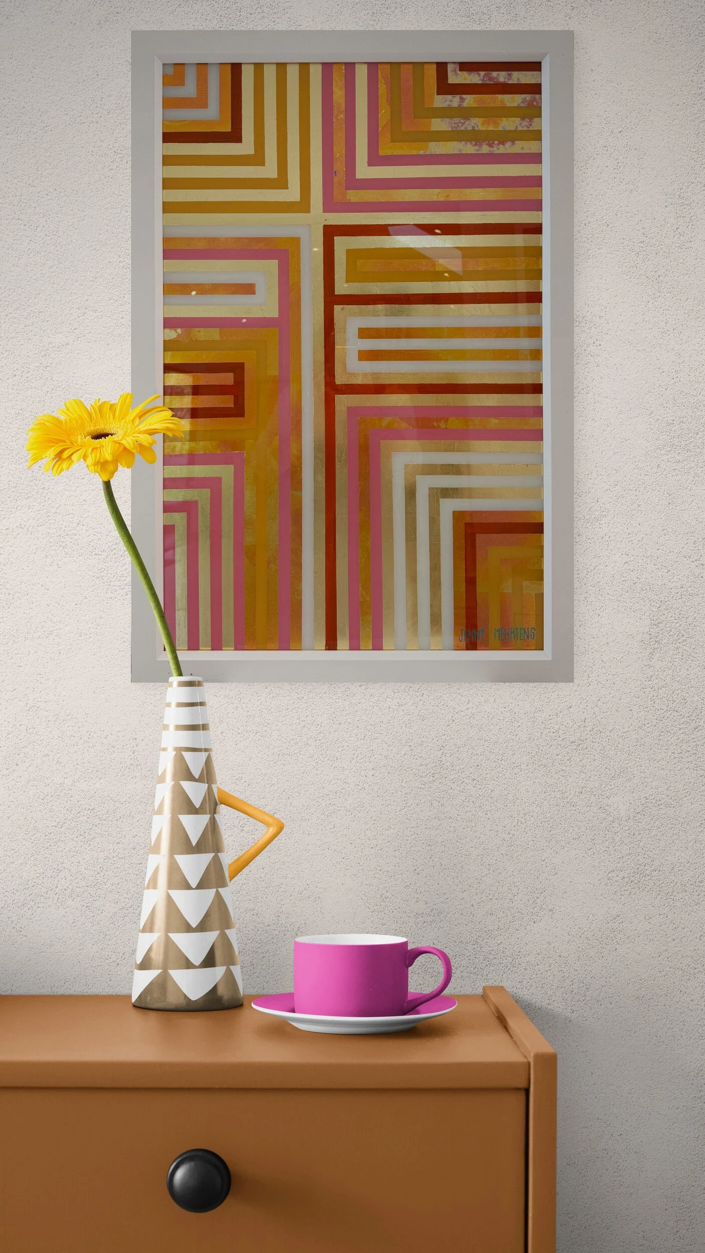  If you email me a photo of your wall I can show you what any of my paintings will look like in your room.   JENNYMEHRTENSARTIST@GMAIL.COM  