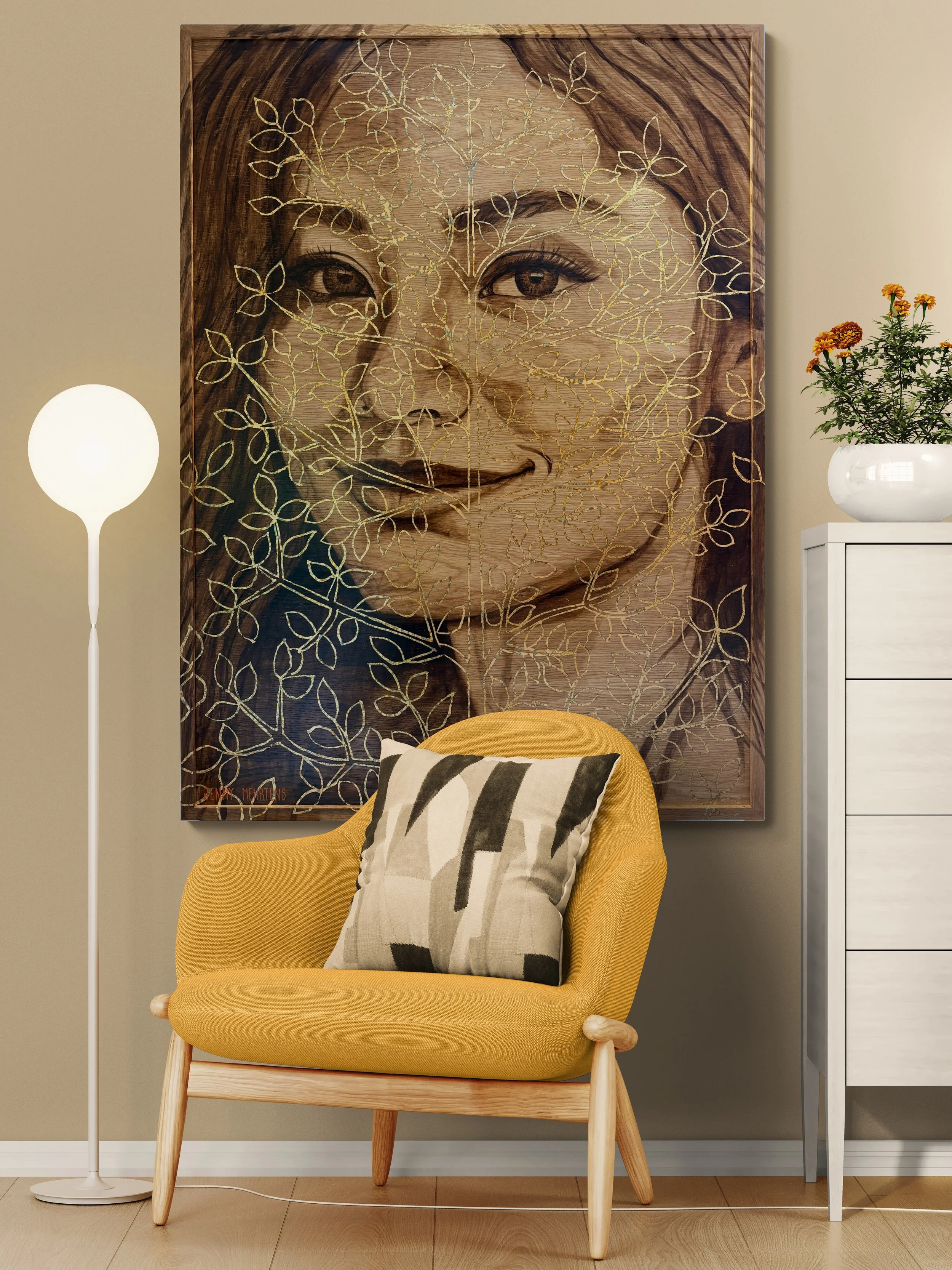  If you email me a photo of your wall I can show you what any of my paintings will look like in your room.  JENNYMEHRTENSARTIST@GMAIL.COM  