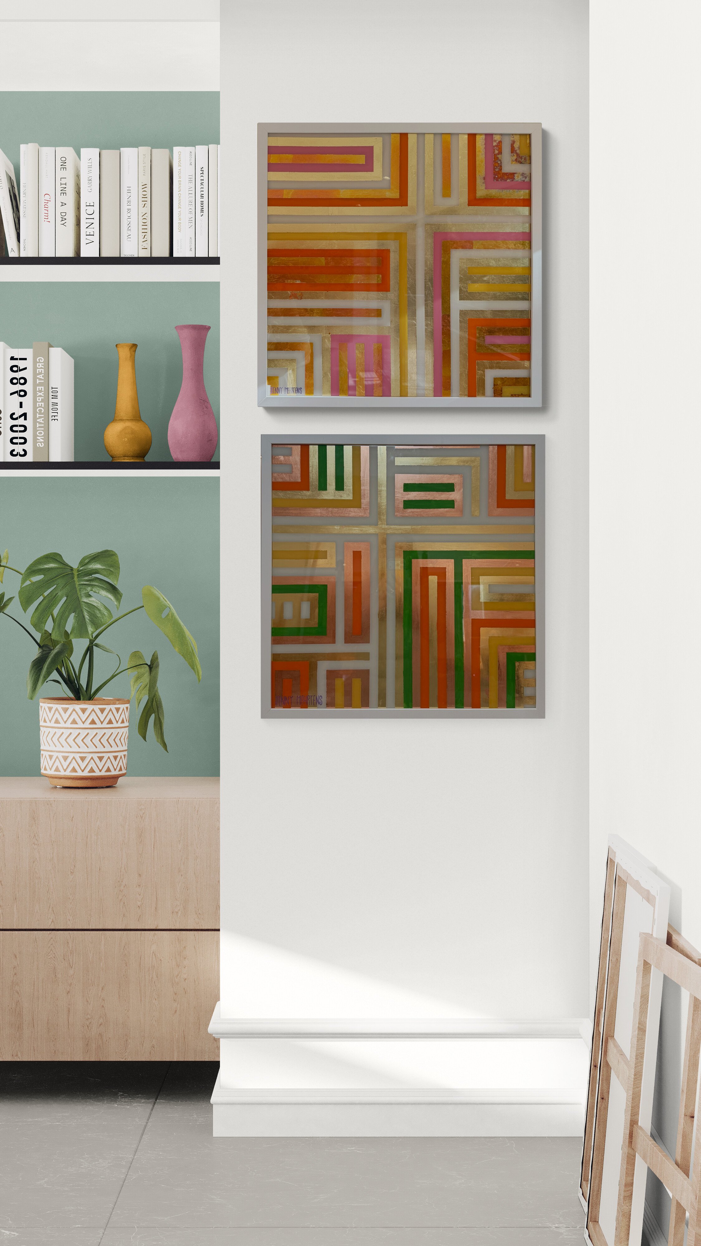  If you email me a photo of your wall I can show you what any of my paintings will look like in your room.   JENNYMEHRTENSARTIST@GMAIL.COM  