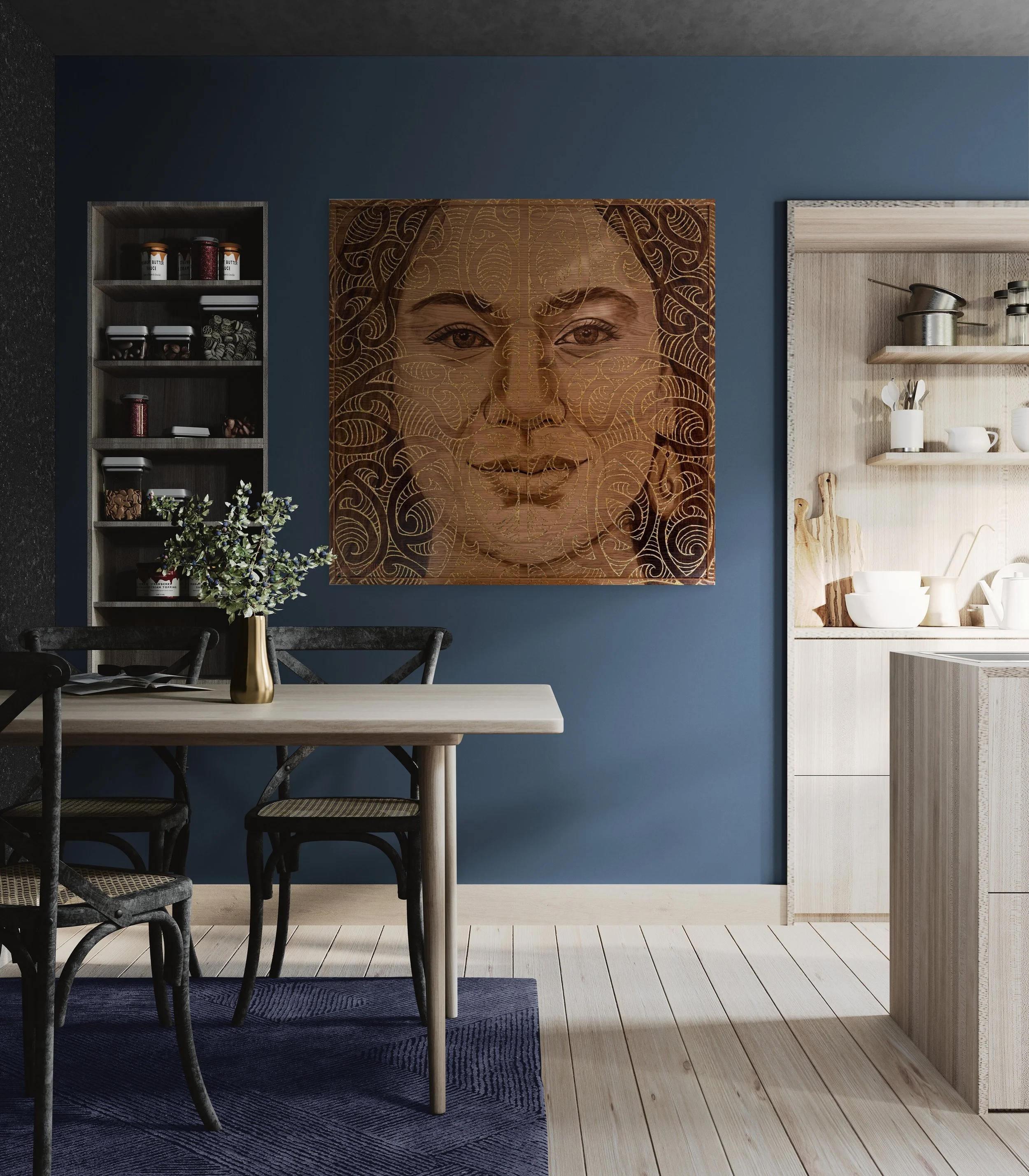  If you email me a photo of your wall I can show you what any of my paintings will look like in your room.  JENNYMEHRTENSARTIST@GMAIL.COM  