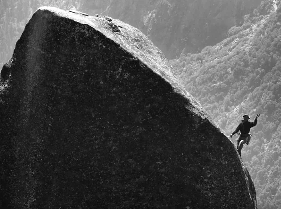 John Salathe Summit of Lost Arrow Tip. 1947