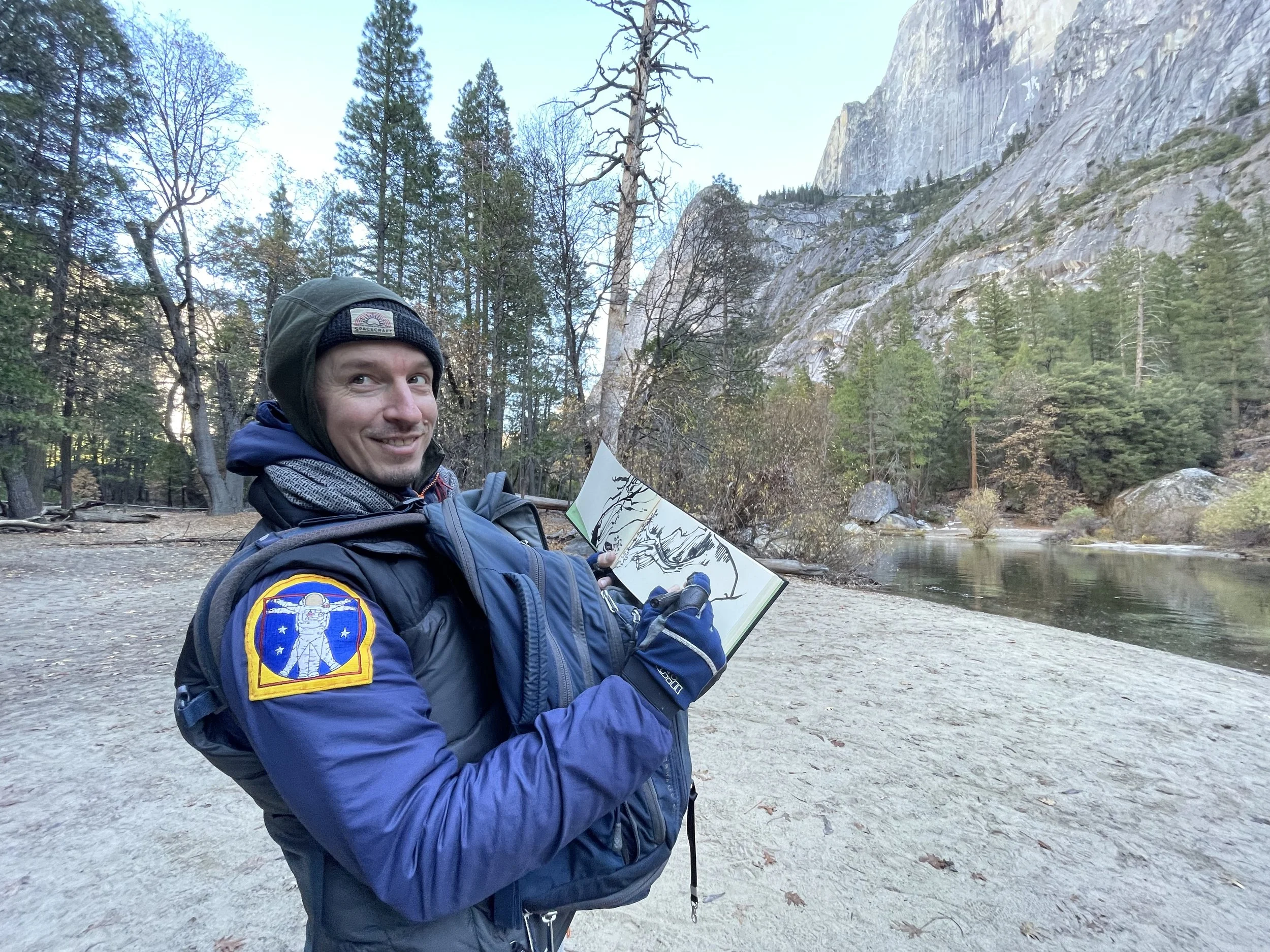 Stearns in the shadow of Half Dome. Photo: Chris Van Leuven