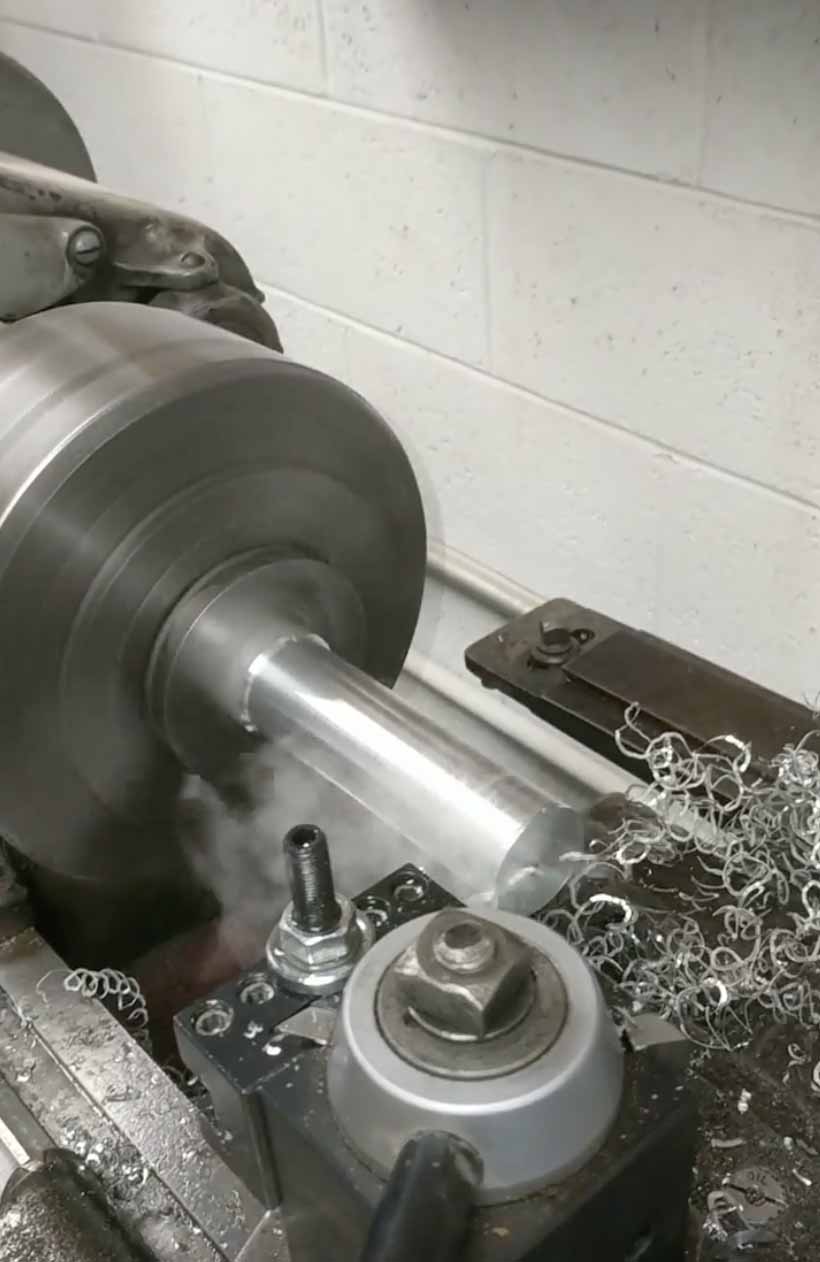 USING METAL LATHE