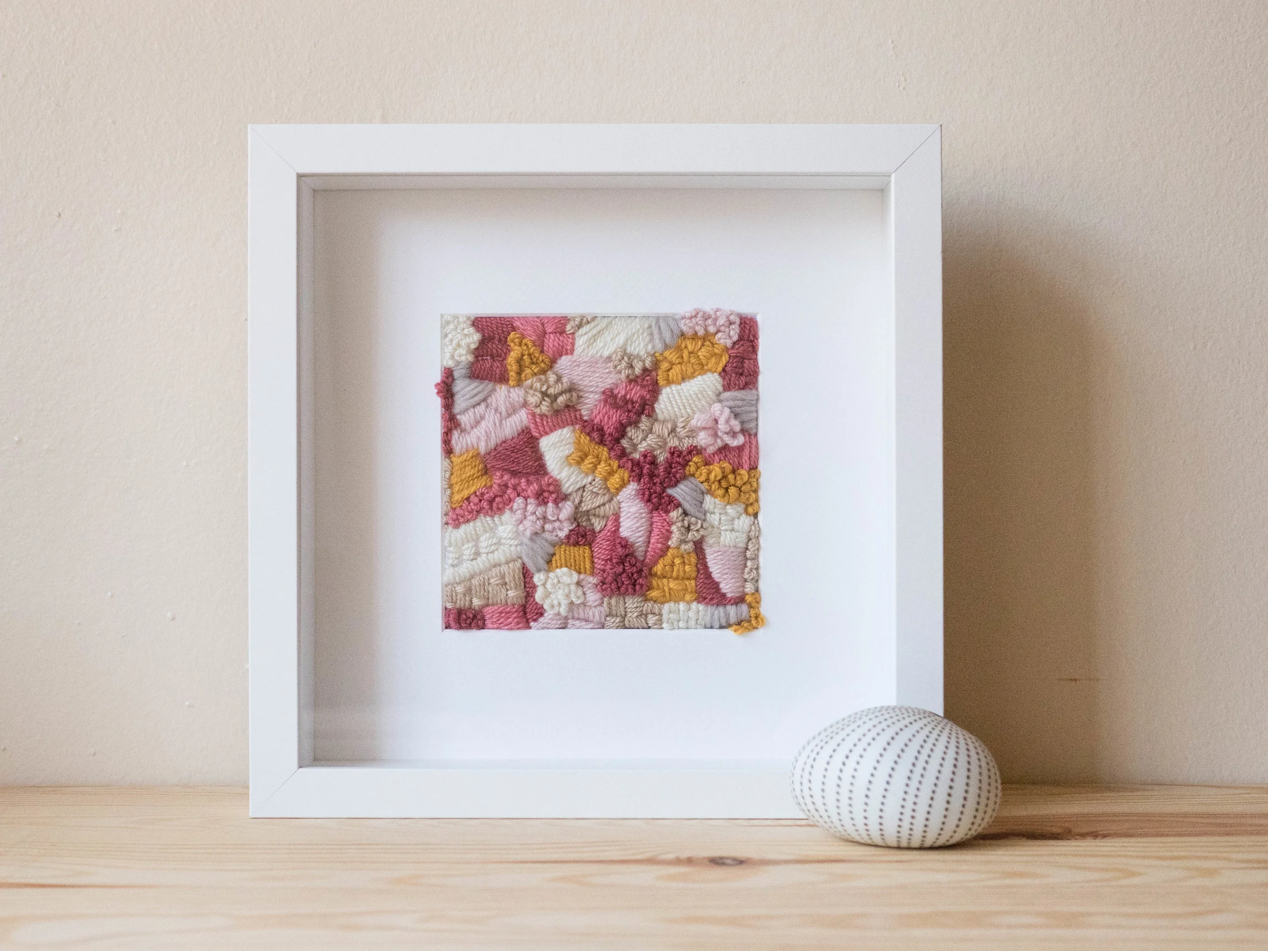 Yarn Embroidery Wall Hanging - Strawberry Elixir - P1010112.jpg