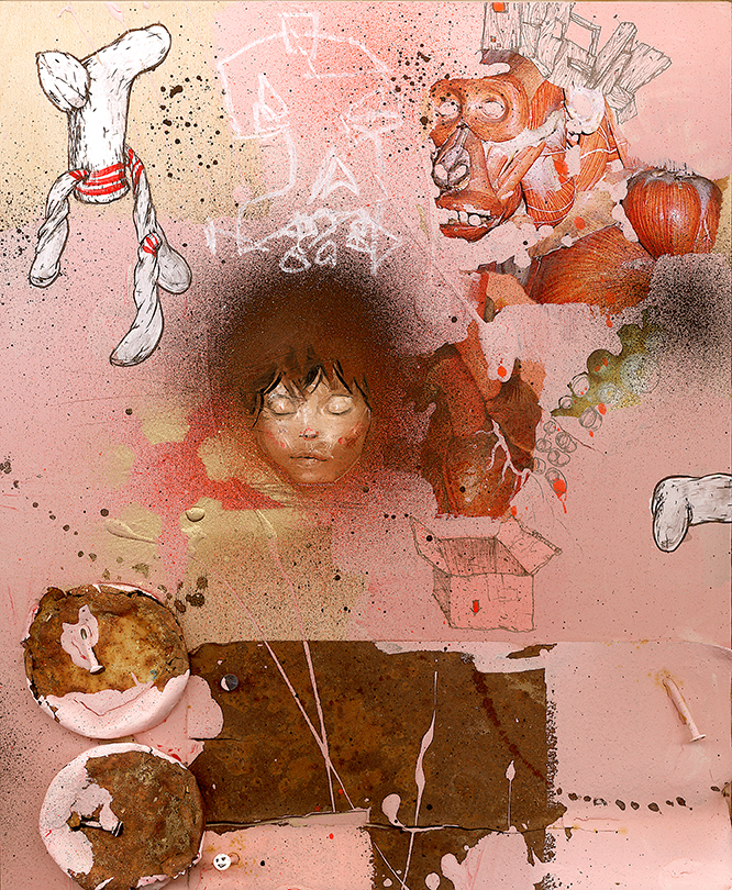 David Choe Obtuse Socks Pink (2006)
