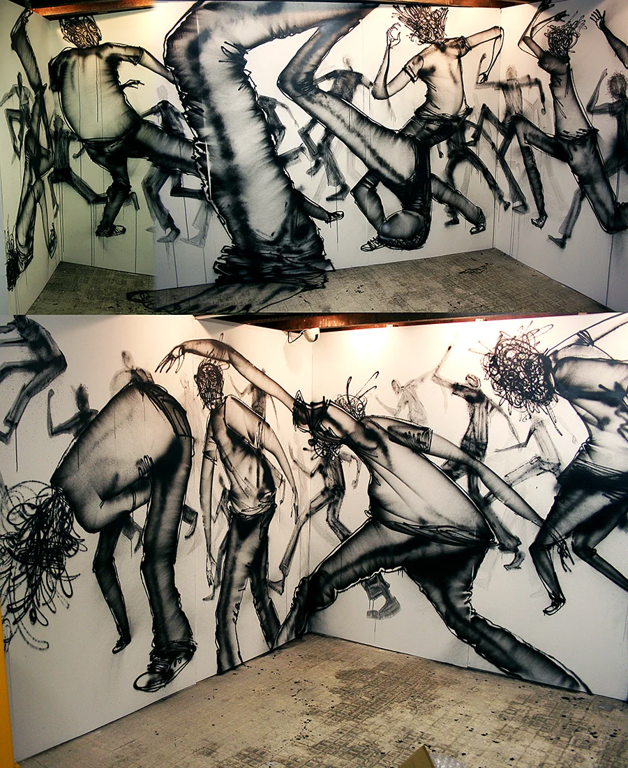 David Choe Mural in New Castle for his show "Murderous Heart" at the Lazarides Gallery (2008)