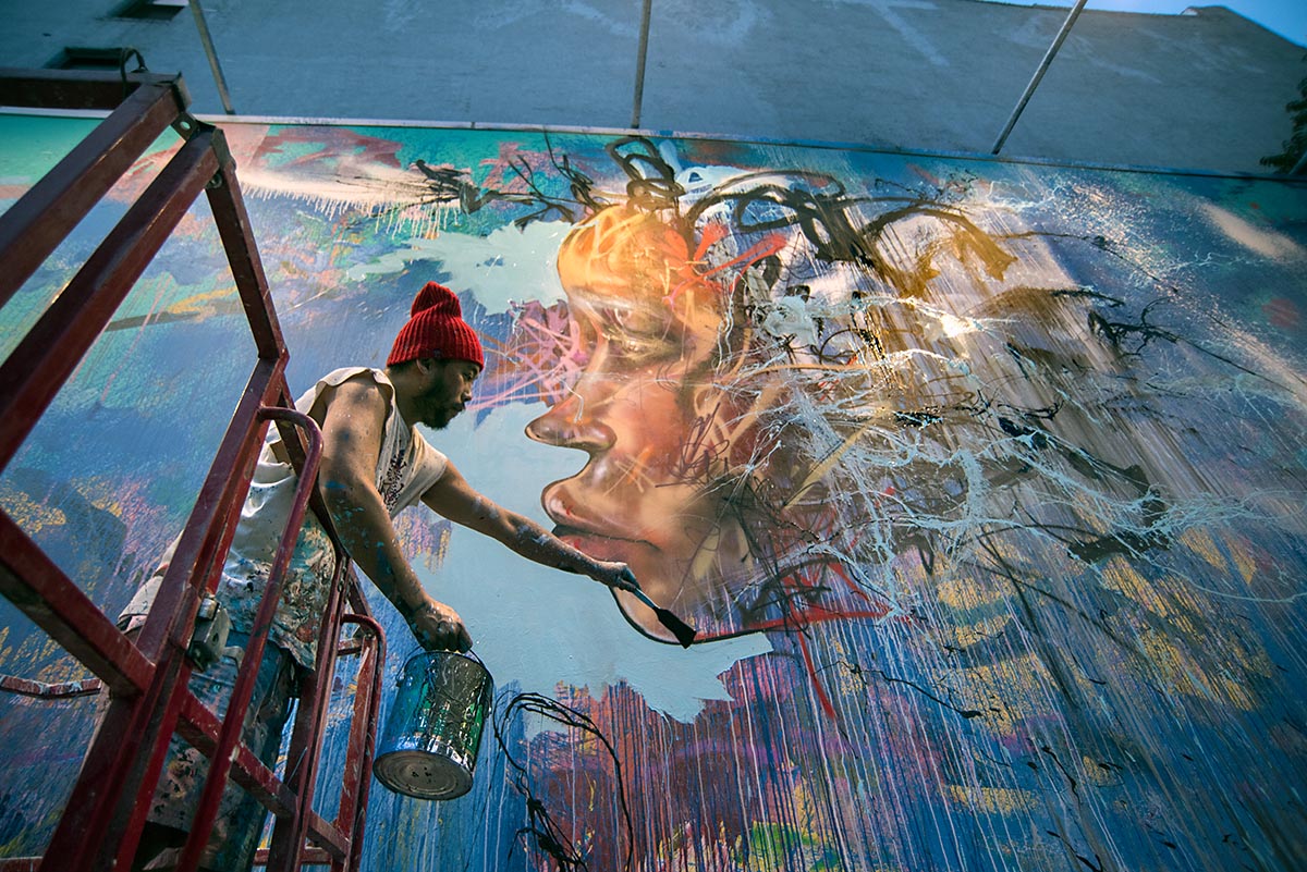  Artist David Choe mural at the Bowery in New York. Photo by Martha Cooper. 