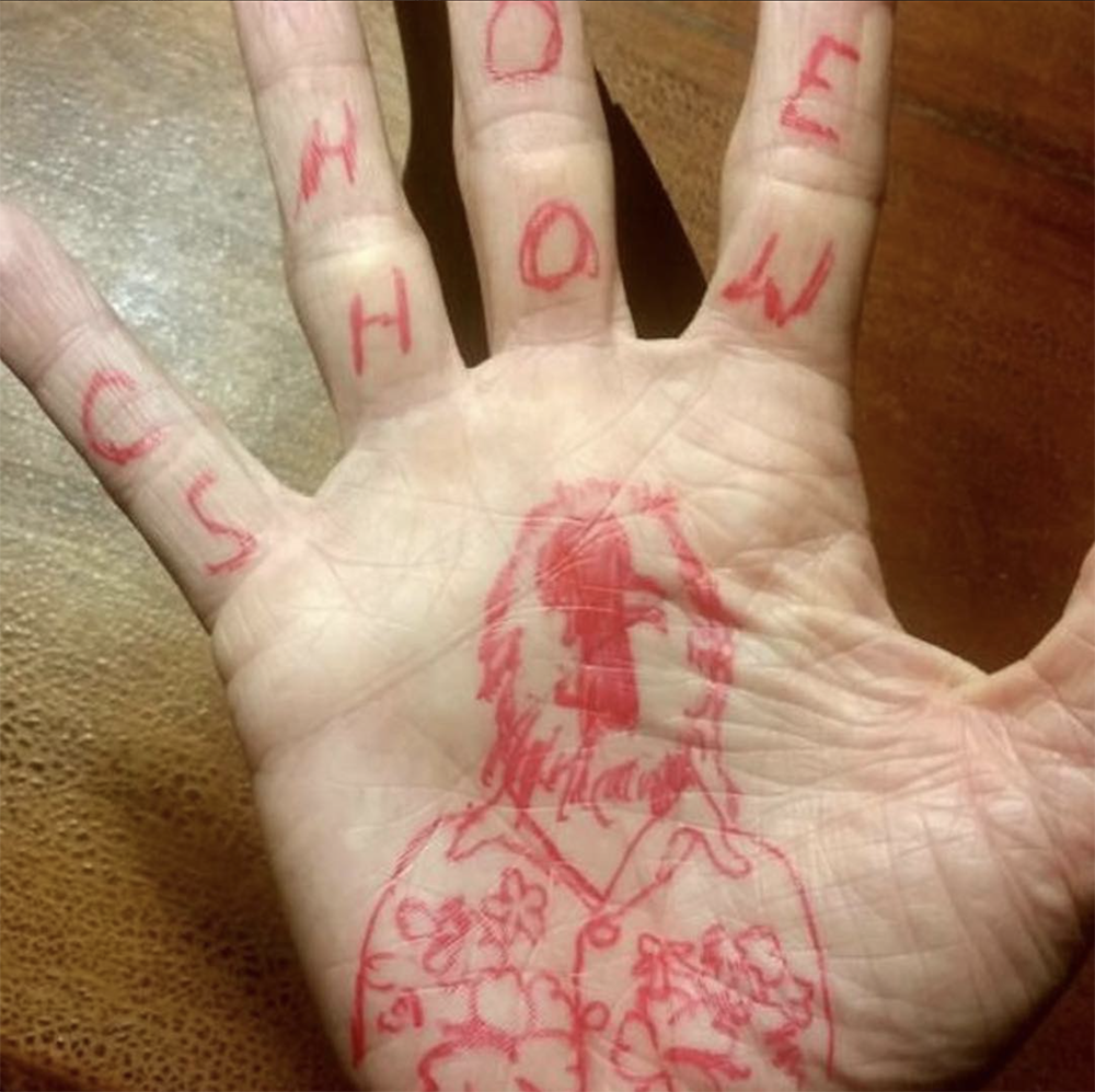 Choe Show hand fan art by @reverendjon