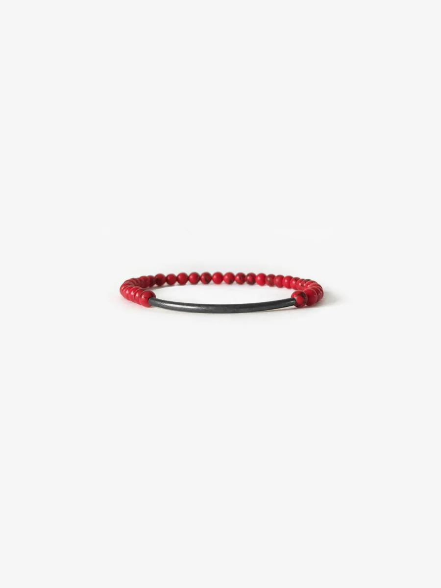 Tubular _ Red Howlite _ Gunmetal.jpg