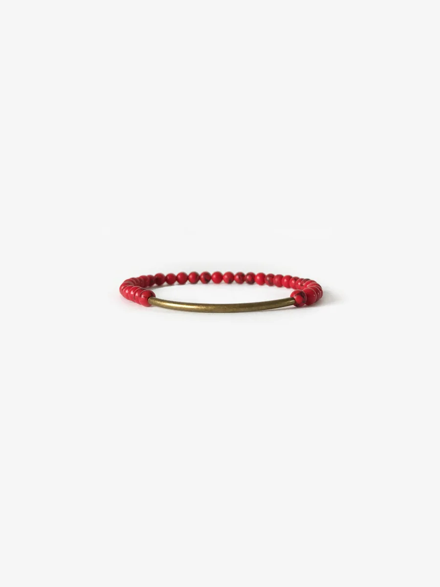 Tubular _ Red Howlite _ Brass.jpg