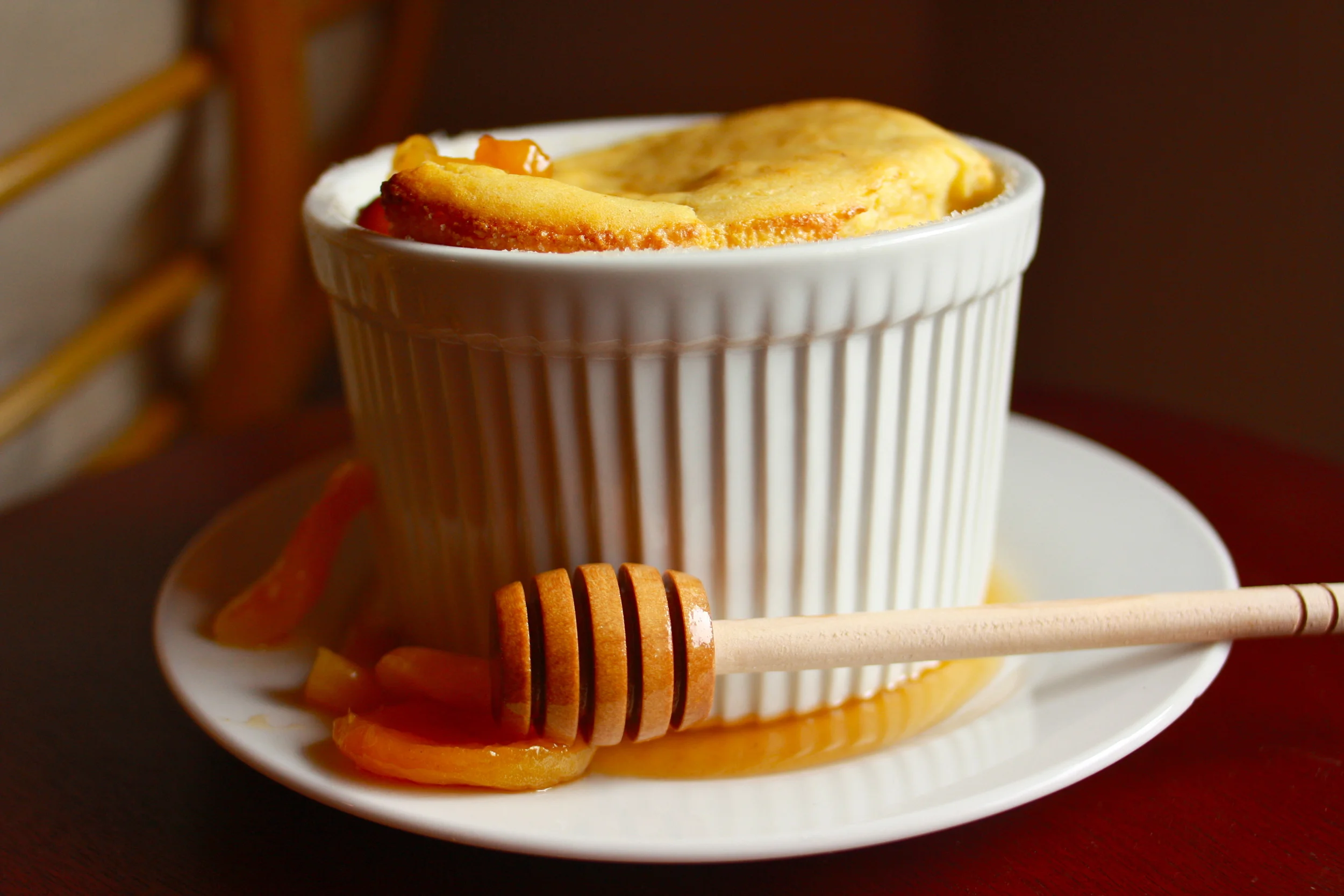 Recipe:  Clara Oswald's Souffle with Honeyed Apricots