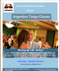 Noche de Tango, Mondays 7:30-8:45PM
