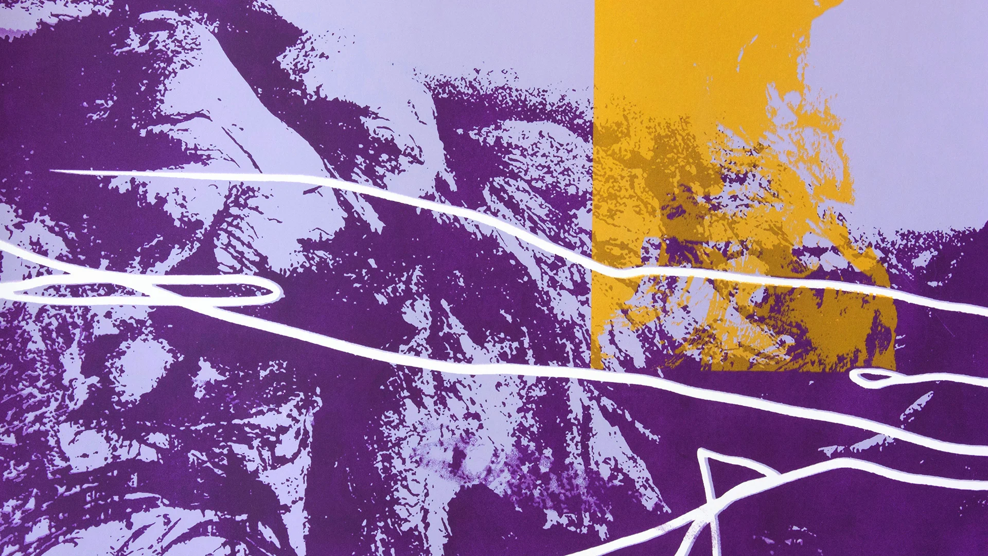 Detail of a silkscreen printed poster for Laida Lertxundi: Landscape Plus (2018)