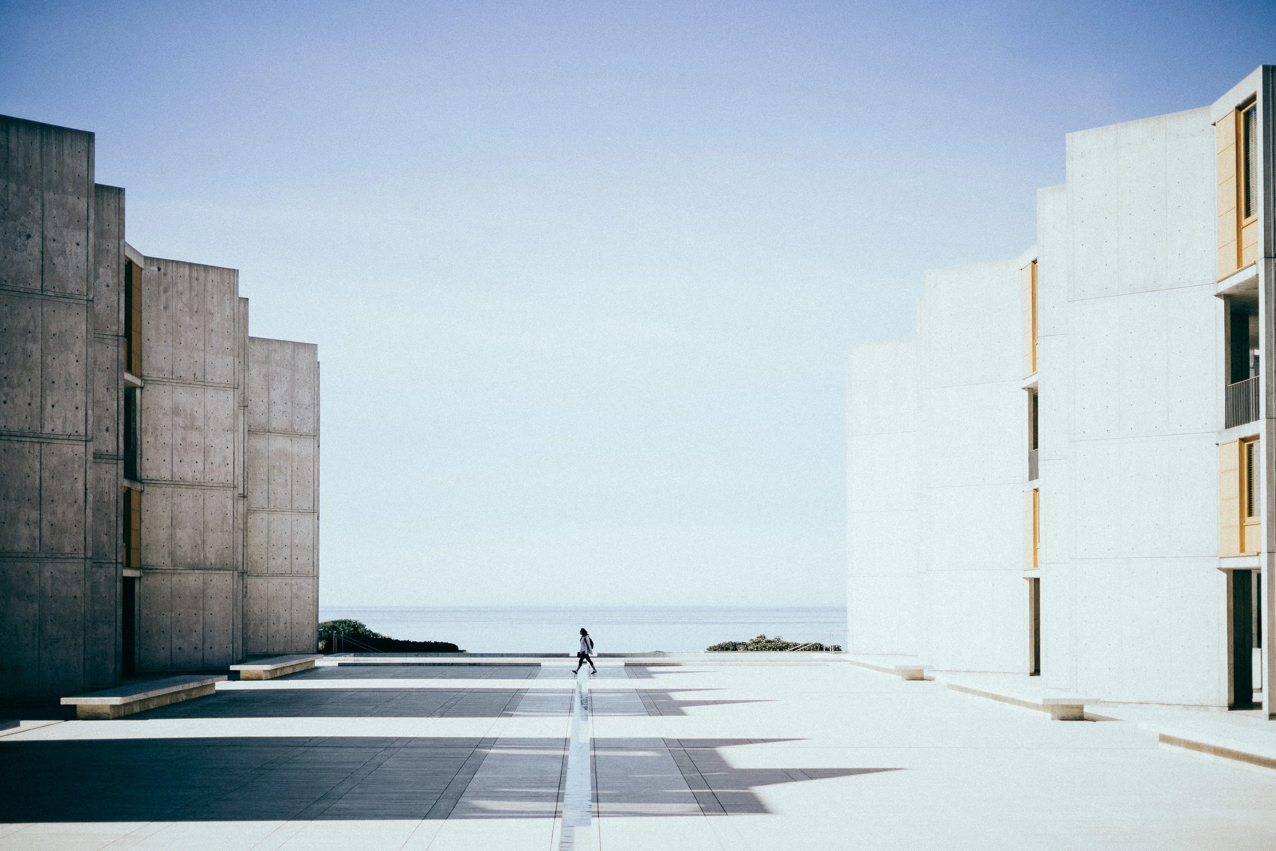 The iconic central courtyard, facing the Pacific.