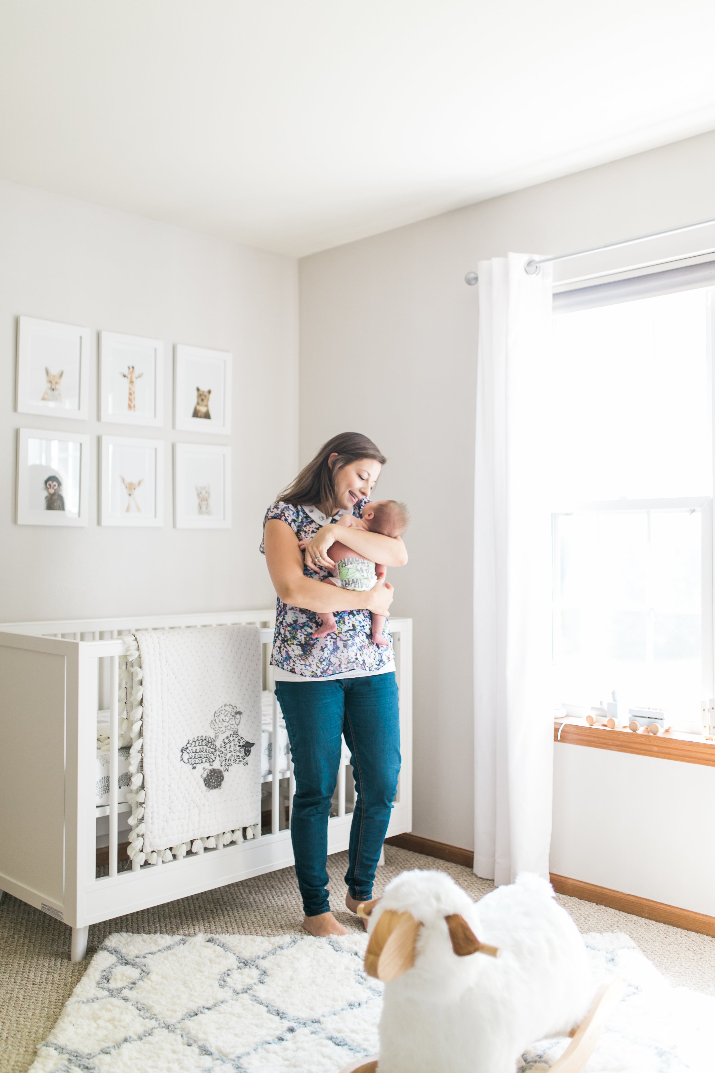 vanessa wyler photography pewaukee oconomowoc newborn lifestyle photos light airy nursery baby animals