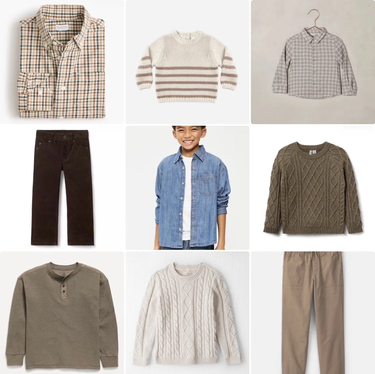 boy outfits for fall family photos