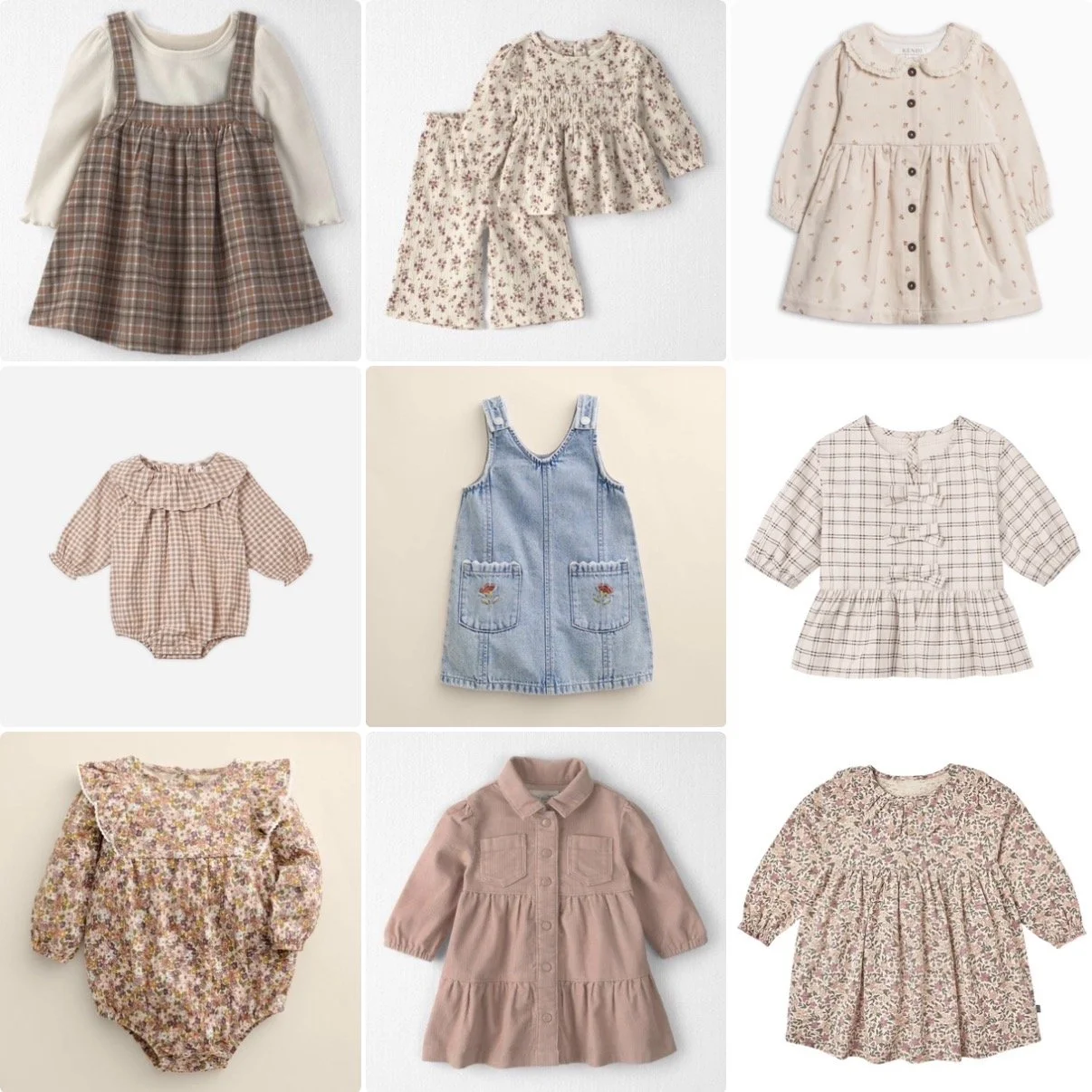 baby girl dresses and outfits for fall family photos