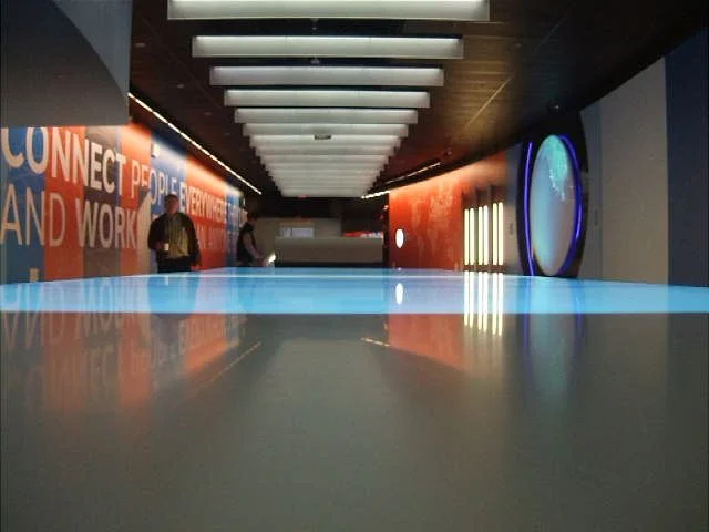 Close up of touch table
