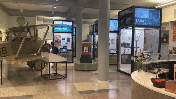Exhibit Floor to the Animated Vault Door