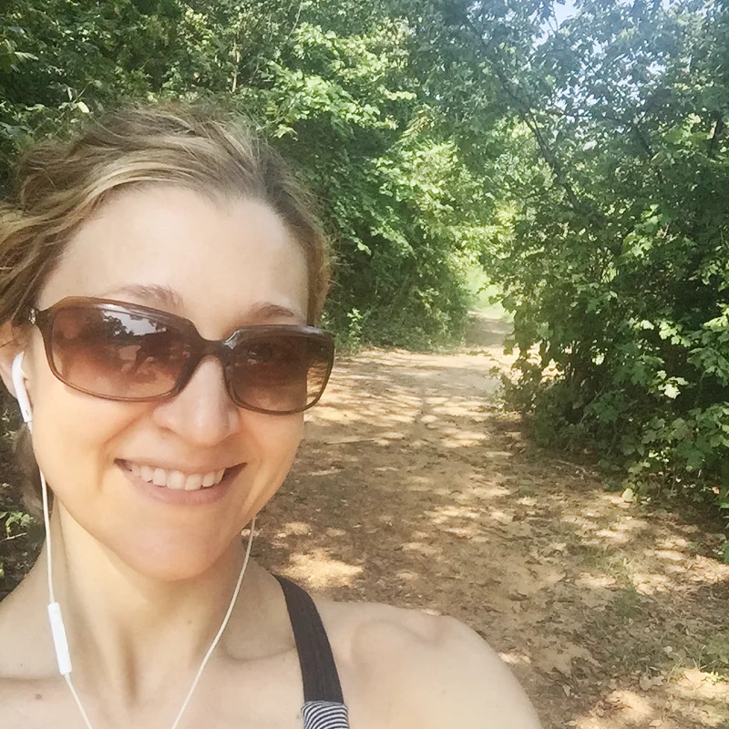 Unedited photo of me at the trail this morning doing my 30 minute walk.