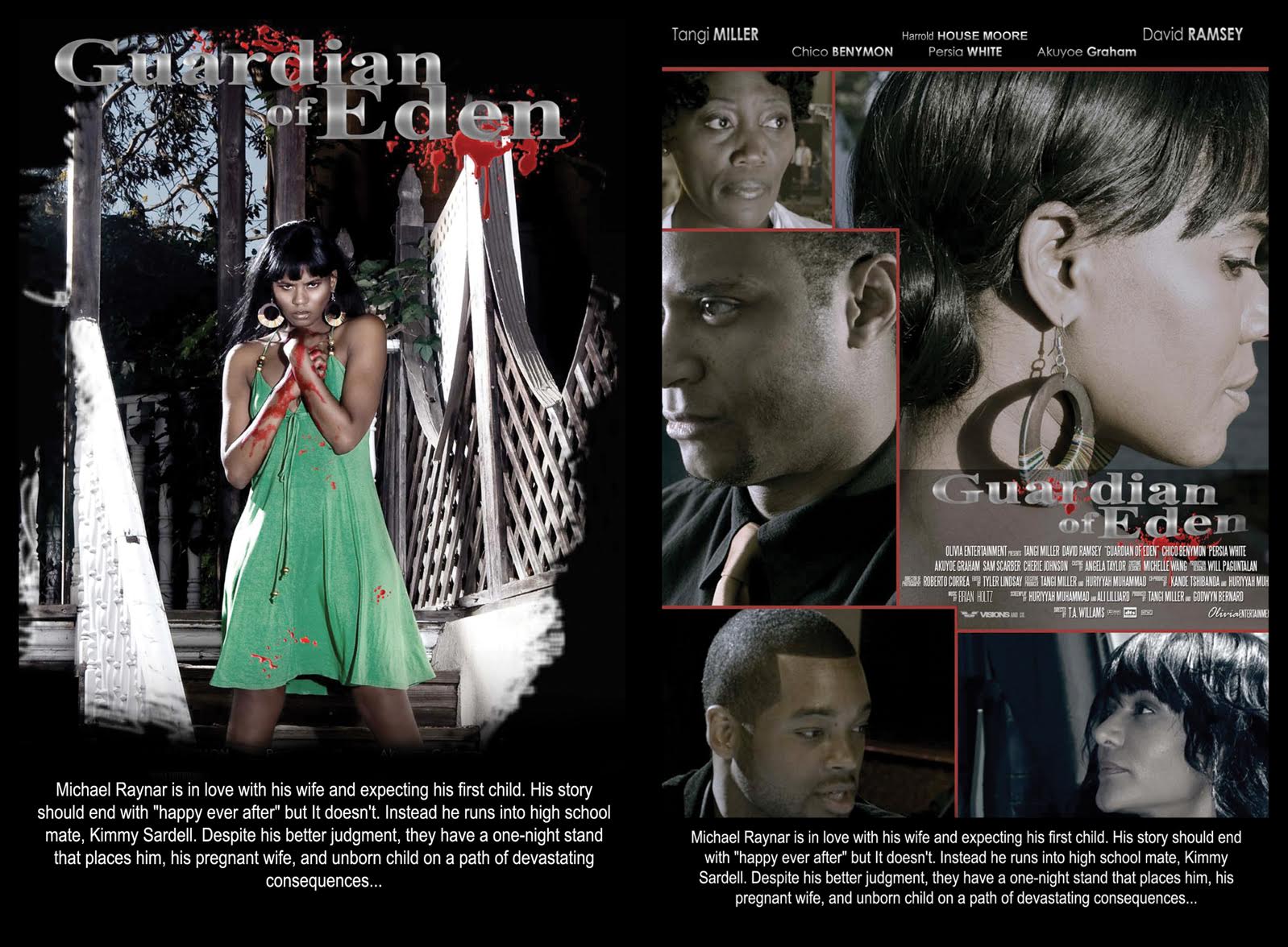akuyoe stars in guardian of eden alongside David Ramsay, persia white & tangi miller. the film was written by Huriyyah Muhammad, & Ali Lillard, and directed by T.A. Williams.