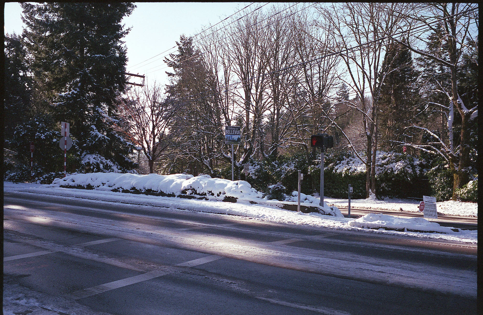 Heavy snow was still on most surfaces, but roads had been mostly cleared by the end of the first week of snowfall.