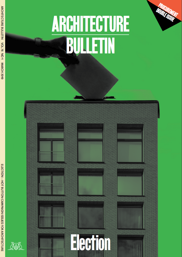 The focus of the edition was Procurement and Election issues. Credit: Architecture Bulletin