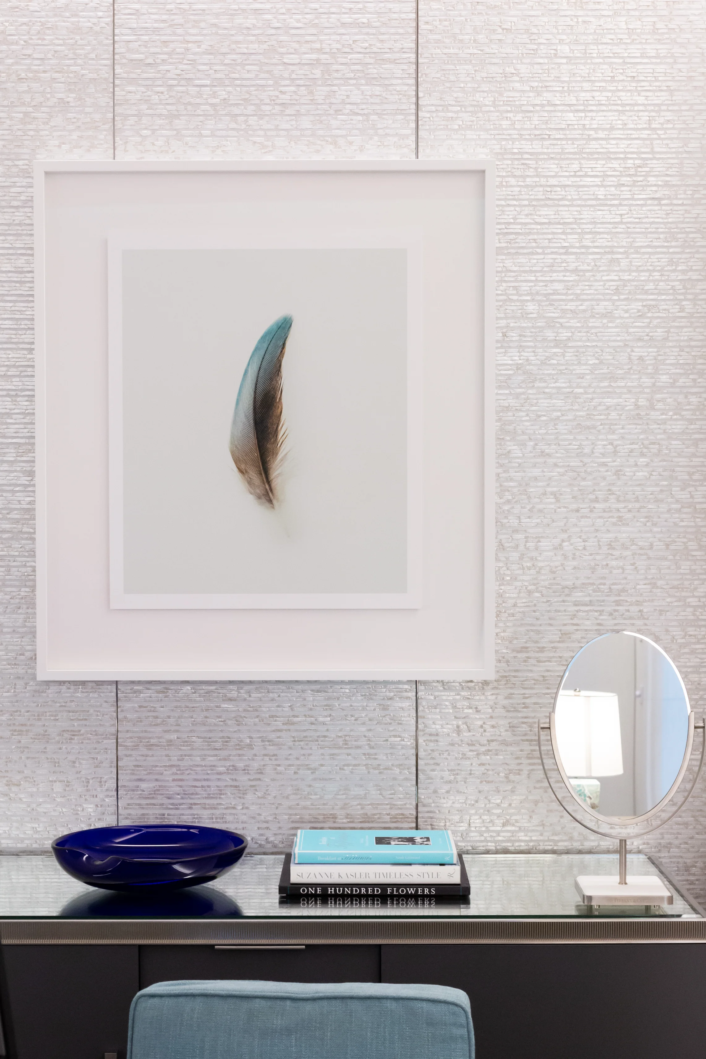 Jared Fowler’s ‘Feather Image Series’ in Tiffany & Co. Sydney. Image Credit: Jodie Barker.
