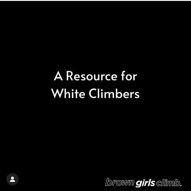 Repost from @browngirlsclimb Check out their profile for resources and do the work.