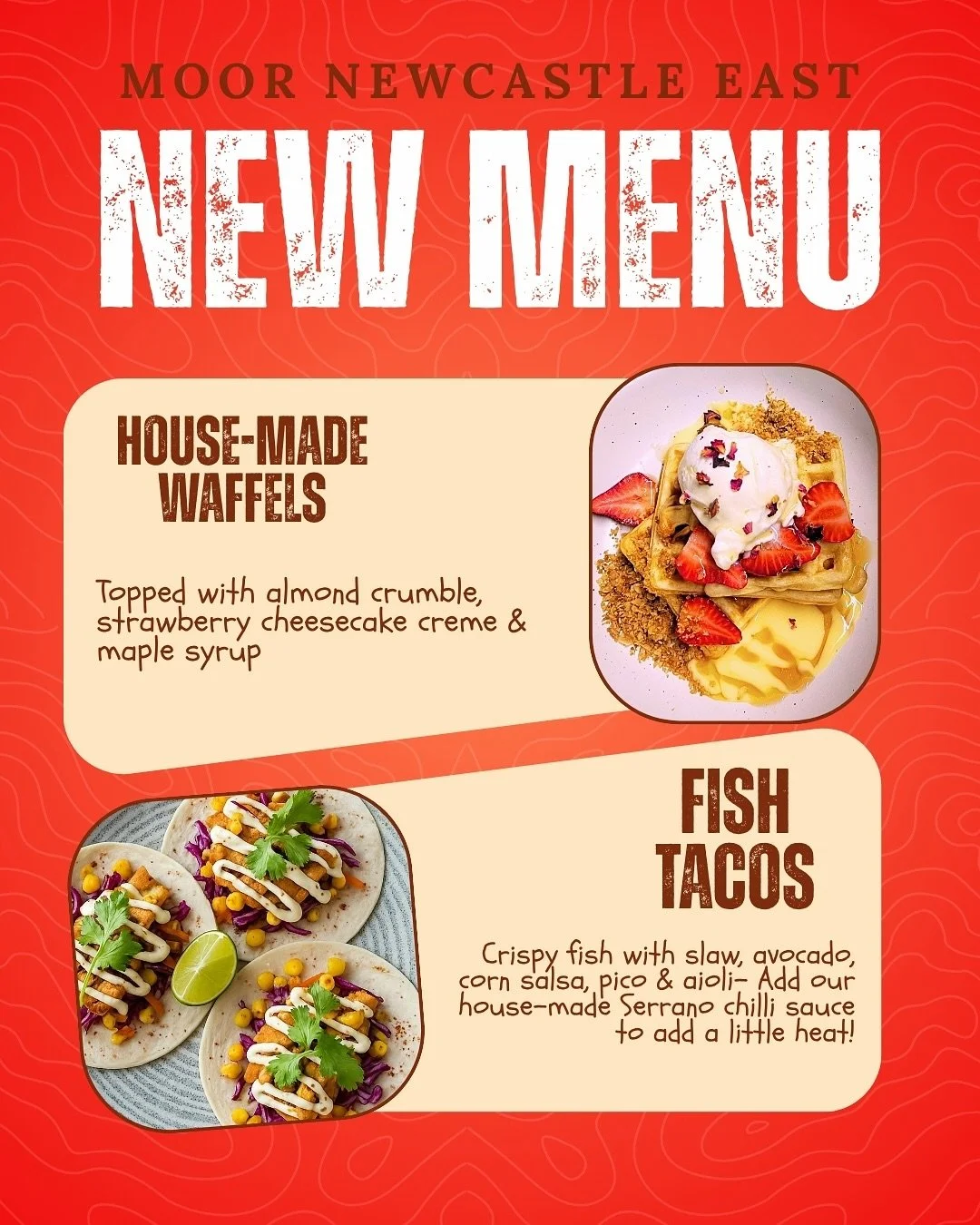 ✨ NEW MENU ALERT ✨
Fresh flavours, bold twists &amp; house-made goodness &mdash; your favourites just got an upgrade!
Come try our Okonomiyaki Japanese vegetable pancake, Fish Tacos, House-made Waffles, and more to come&hellip;

Simple. Unique. Fresh