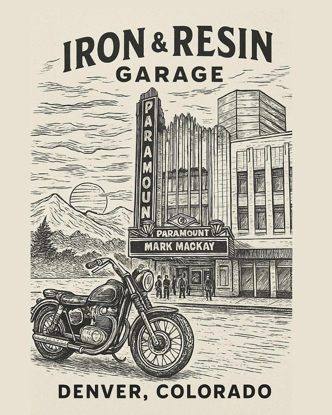 The first tee shirt I helped design with my friends at @ironandresin is here! I love their Denver area store and everyone knows how much I love cool tee shirts 😎 We wanted to celebrate our show at the beautiful Paramount Theater and how much we love