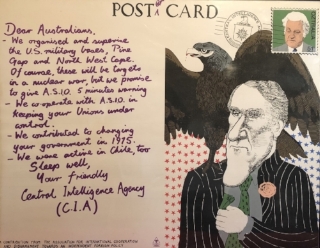A Post(er) Card, Dear Australians ….your friendly Central Intelligence Agency (C.I.A), 1975