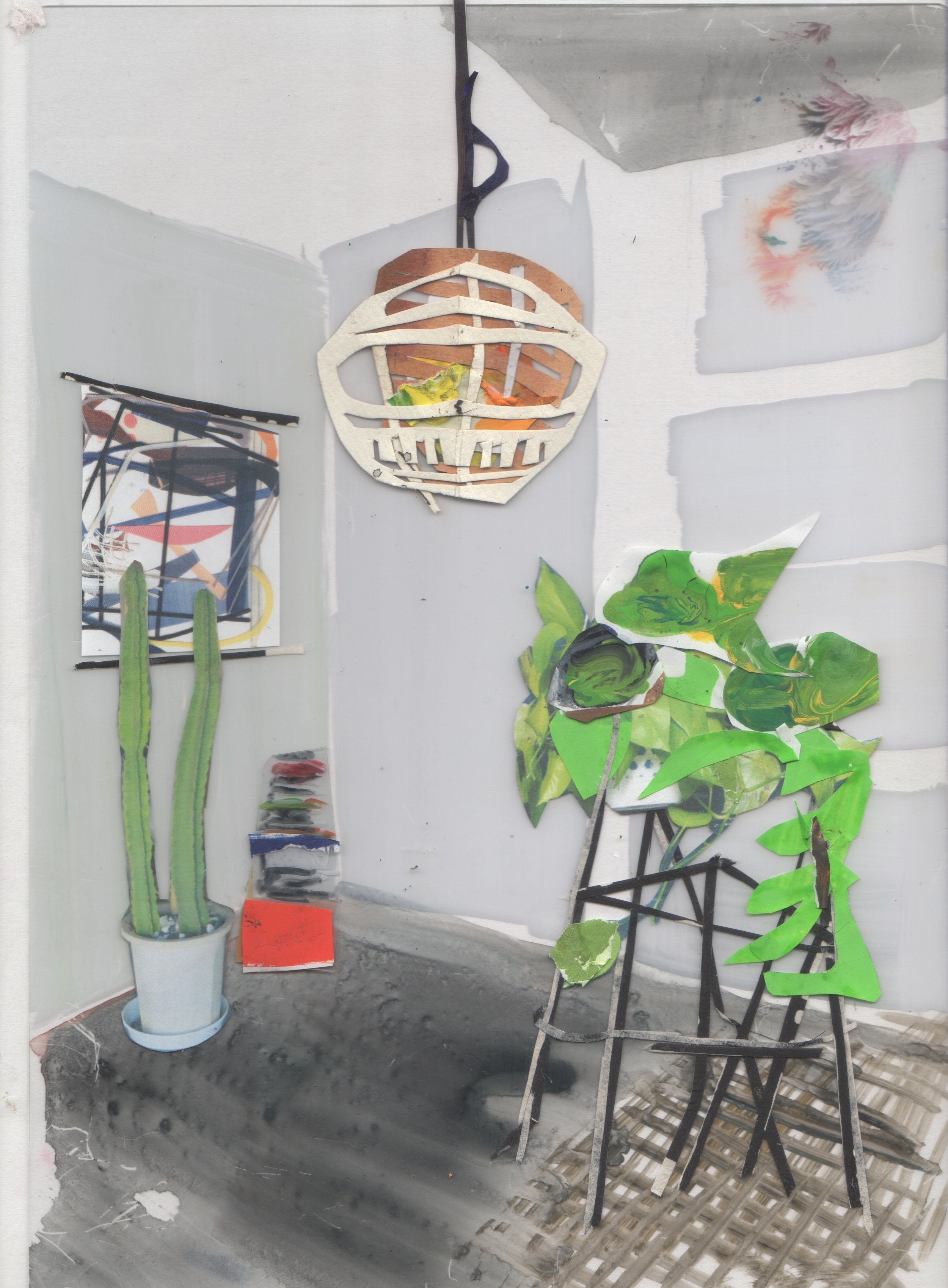 Genevieve Harnett, Living room book stack, 2019