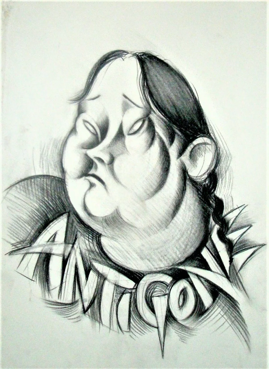 Antigone, charcoal sketch for poster, Tasmania