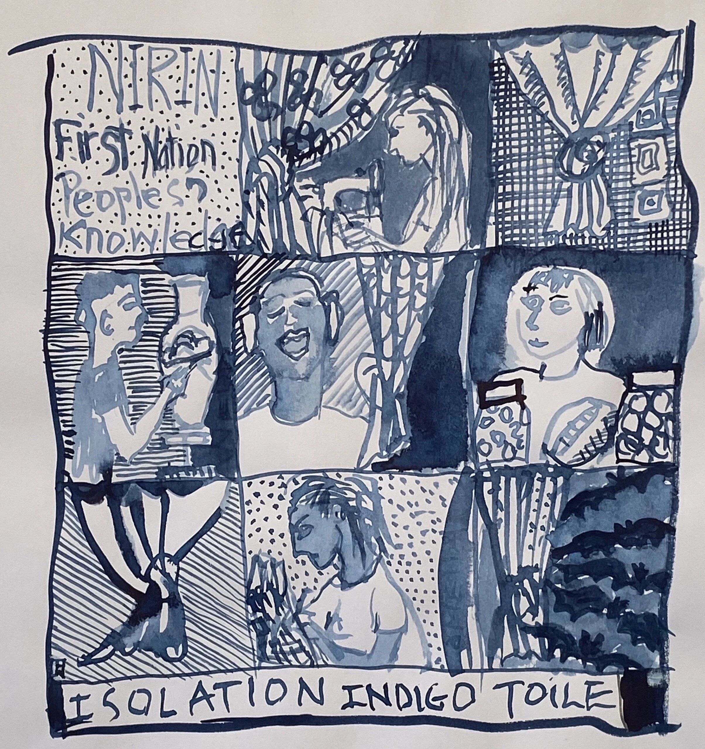 Isolation Indigo Toile, Toni Warburton, 2020 