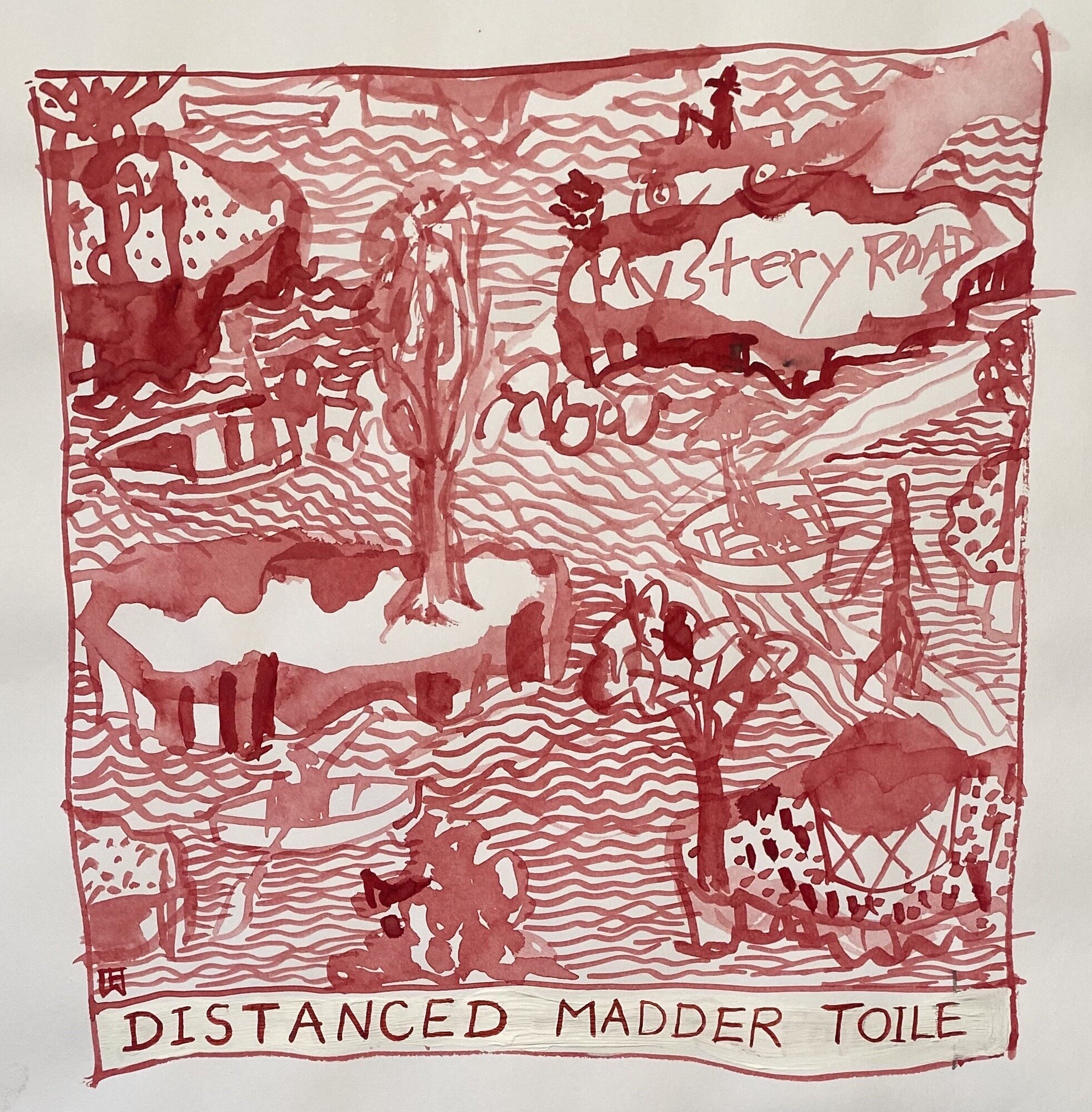 Distanced Madder Toile, Toni Warburton, 2020