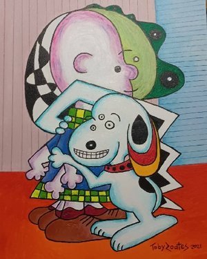 Charlie Brown I love you via Picasso, 2021