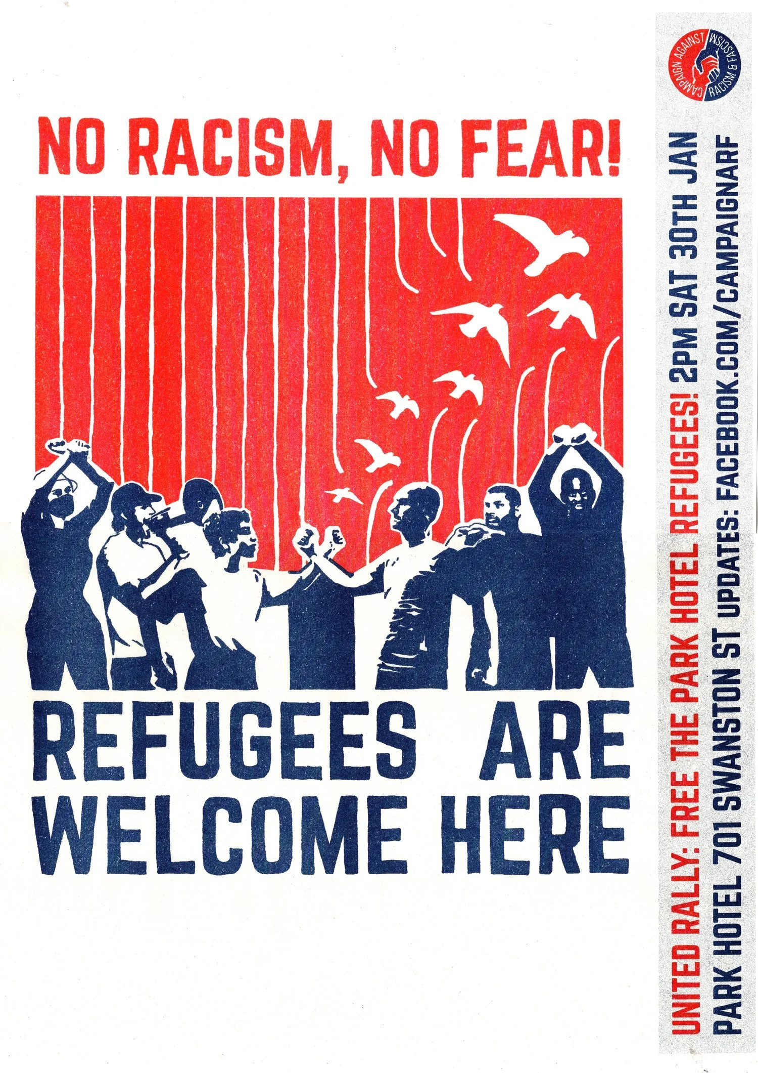  Refugees are welcome here, Hollie Moly  A2, digital print on archival cotton rag paper Price:  $90.00  