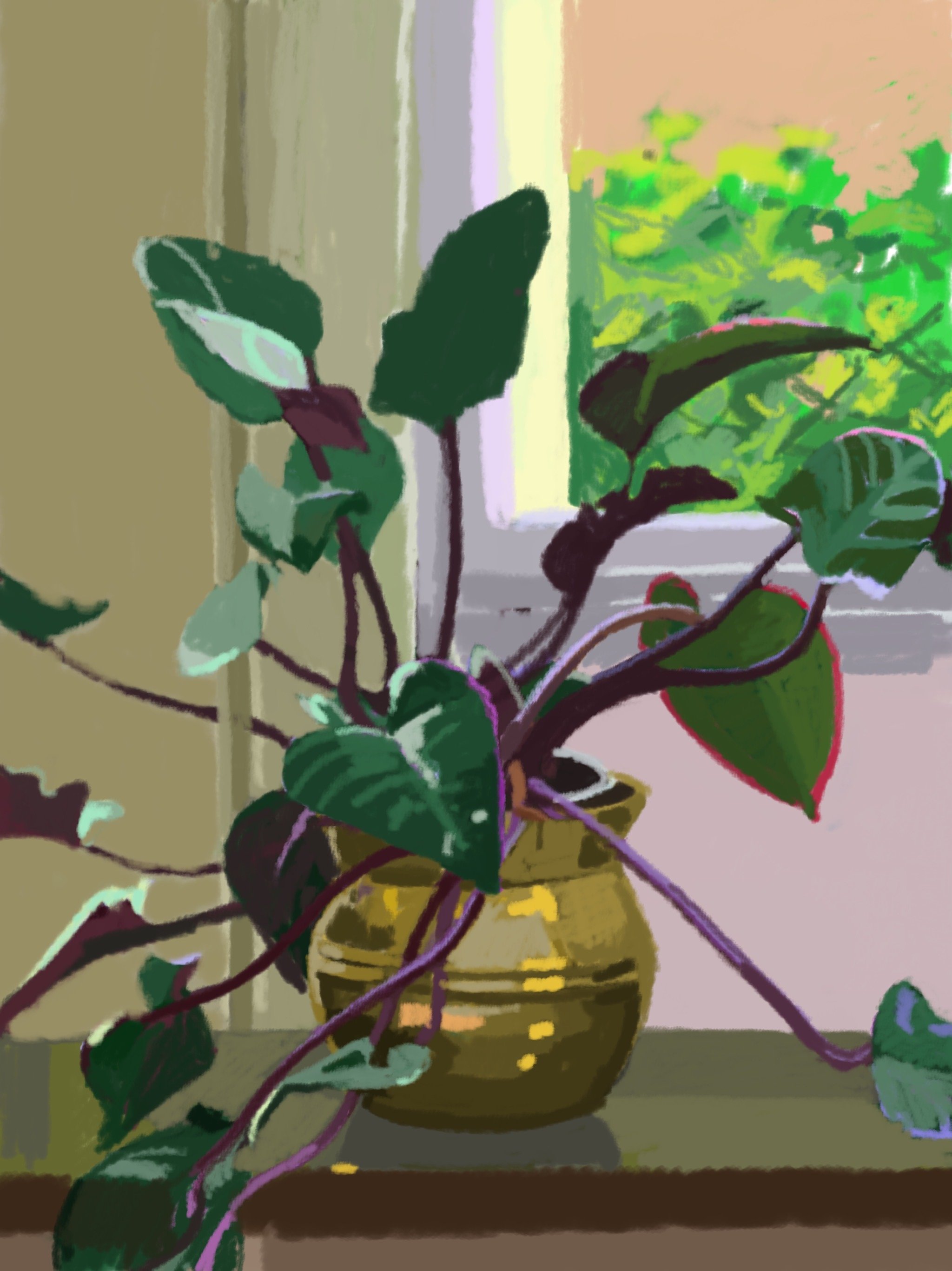  Indoor Life, 2018  Ipad digital drawing, printed on archival cotton rag paper Ed of 10 42x49cm (image size), 55x42cm (framed size) Price:  $450.00 unframed, $550.00 framed    