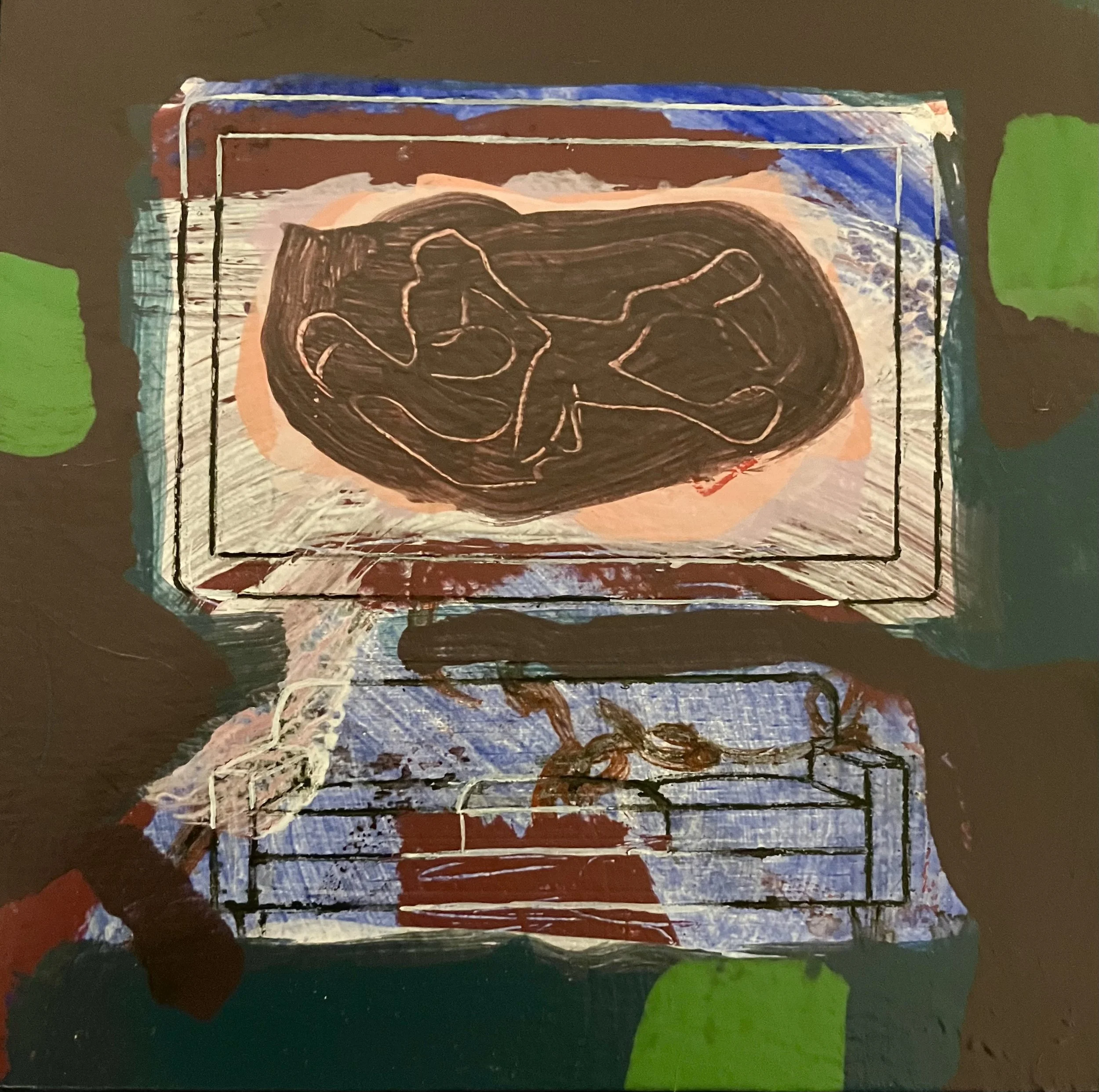  "Distilled Life 12", 2024, acrylic on art board, 15 x 15cm  price:&nbsp; $475.00 