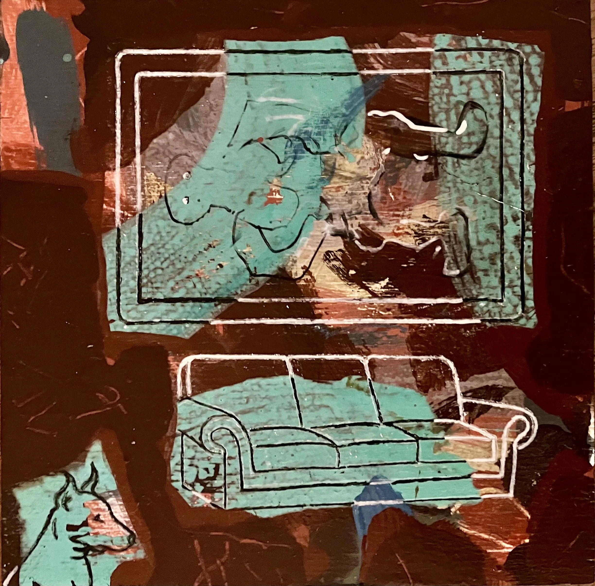  "Distilled Life 13", 2024, acrylic on art board, 15 x 15cm  SOLD price:&nbsp; $475.00 