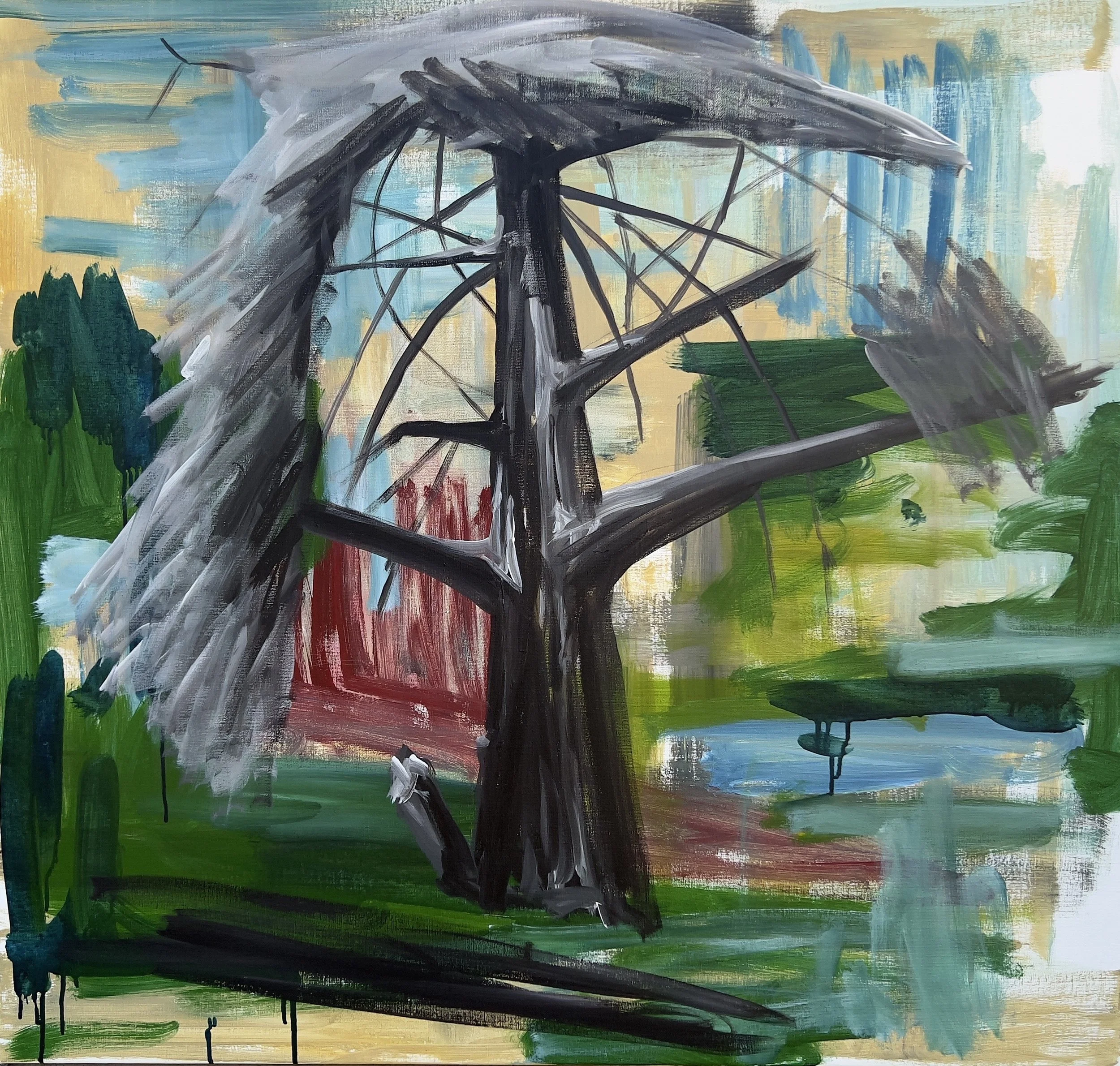  Cedar I, 2025, acrylic on canvas, 92 × 96cm price: $1,750.00 