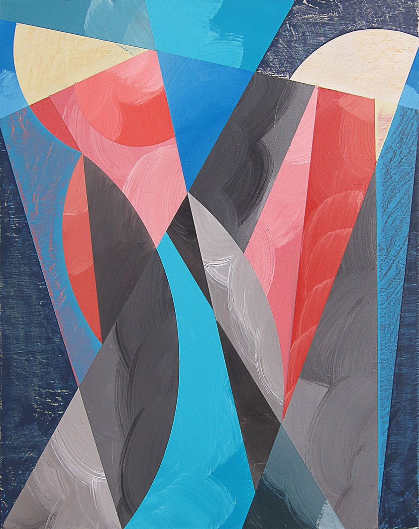 Galahs, 2025, oil and enamel on board, 48 x 38cm price: $900.00